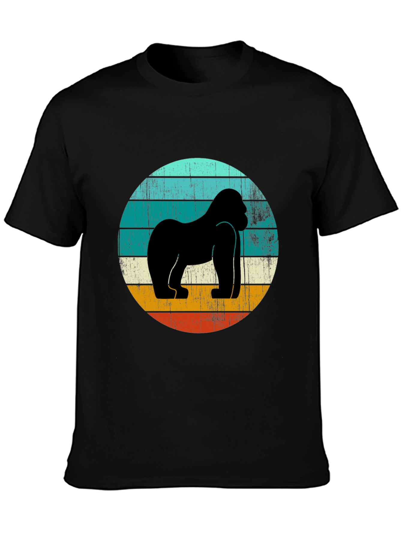 Retro Gorilla Graphic Tee - Black