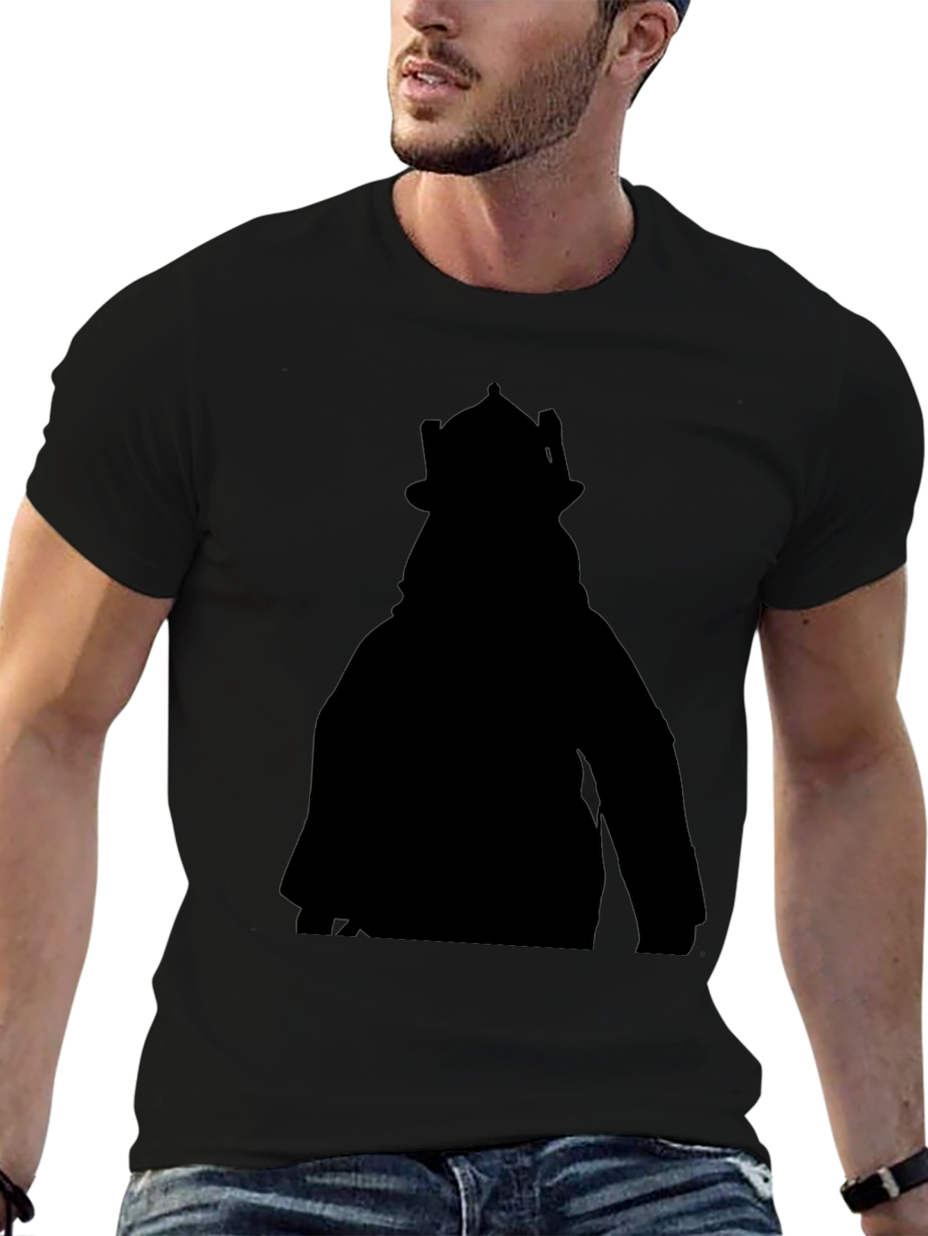 Black Silhouette Tee - Unique Graphic Print