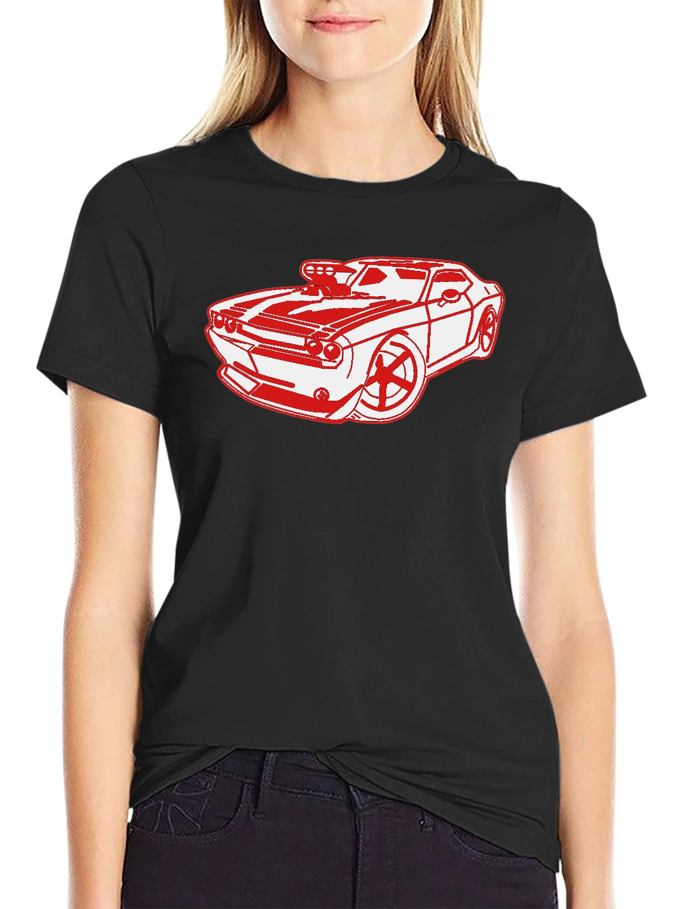 Red Muscle Car Graphic T-Shirt