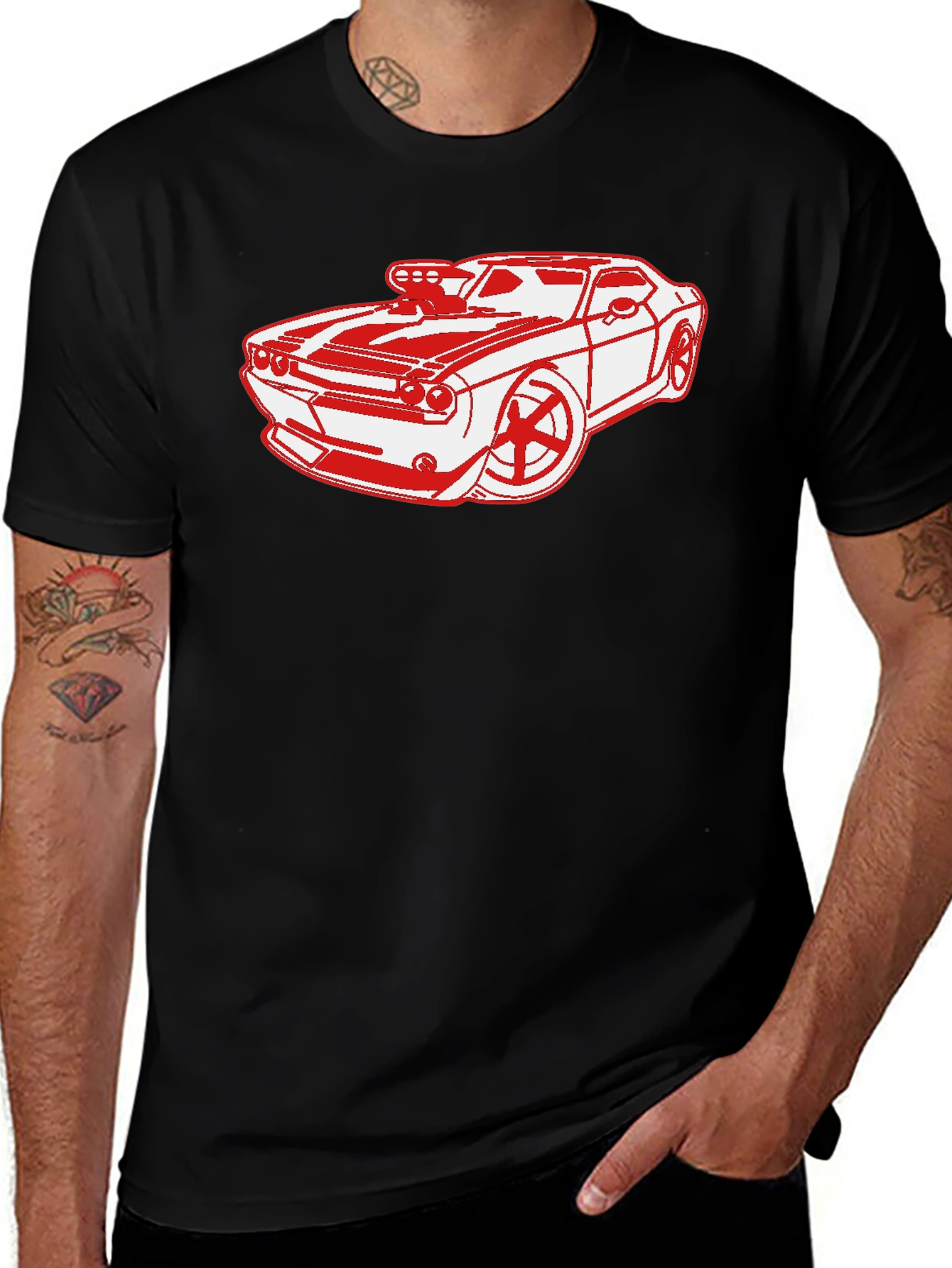 Red Muscle Car Graphic T-Shirt
