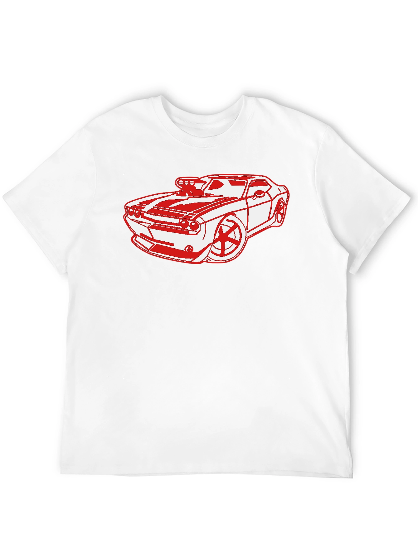 Red Muscle Car Graphic T-Shirt