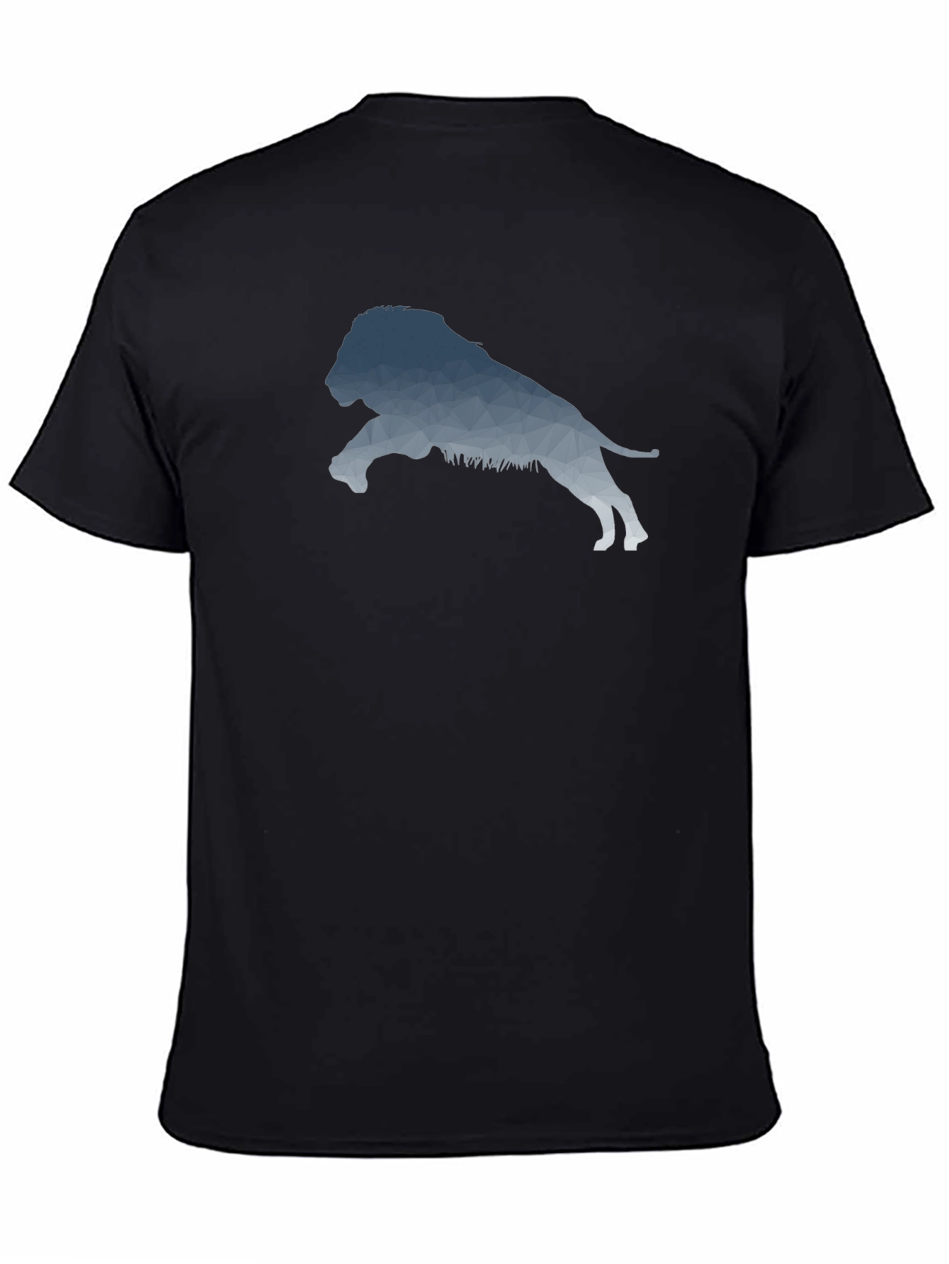 Geometric Lion Graphic Tee - Modern Design