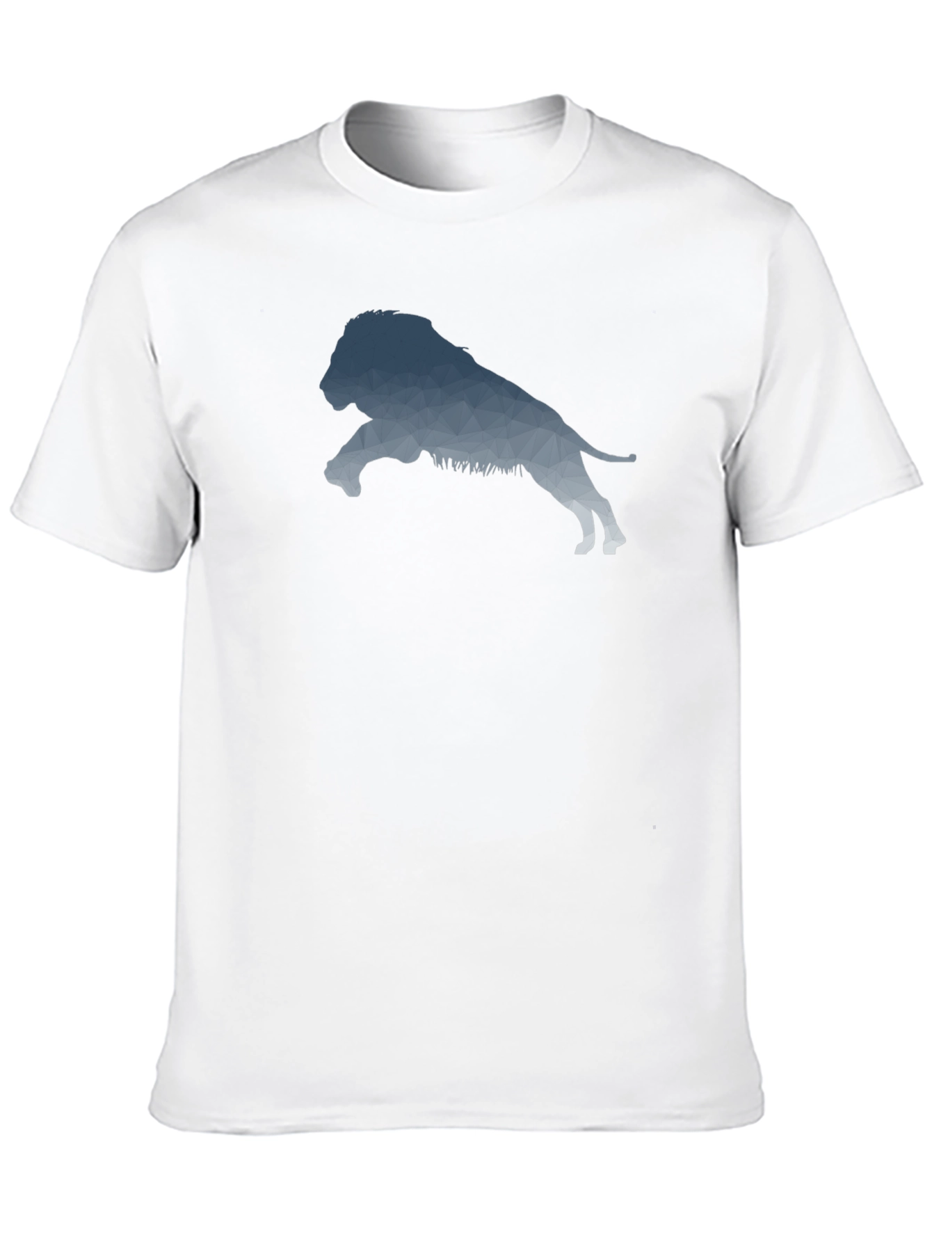 Geometric Lion Graphic Tee - Modern Design