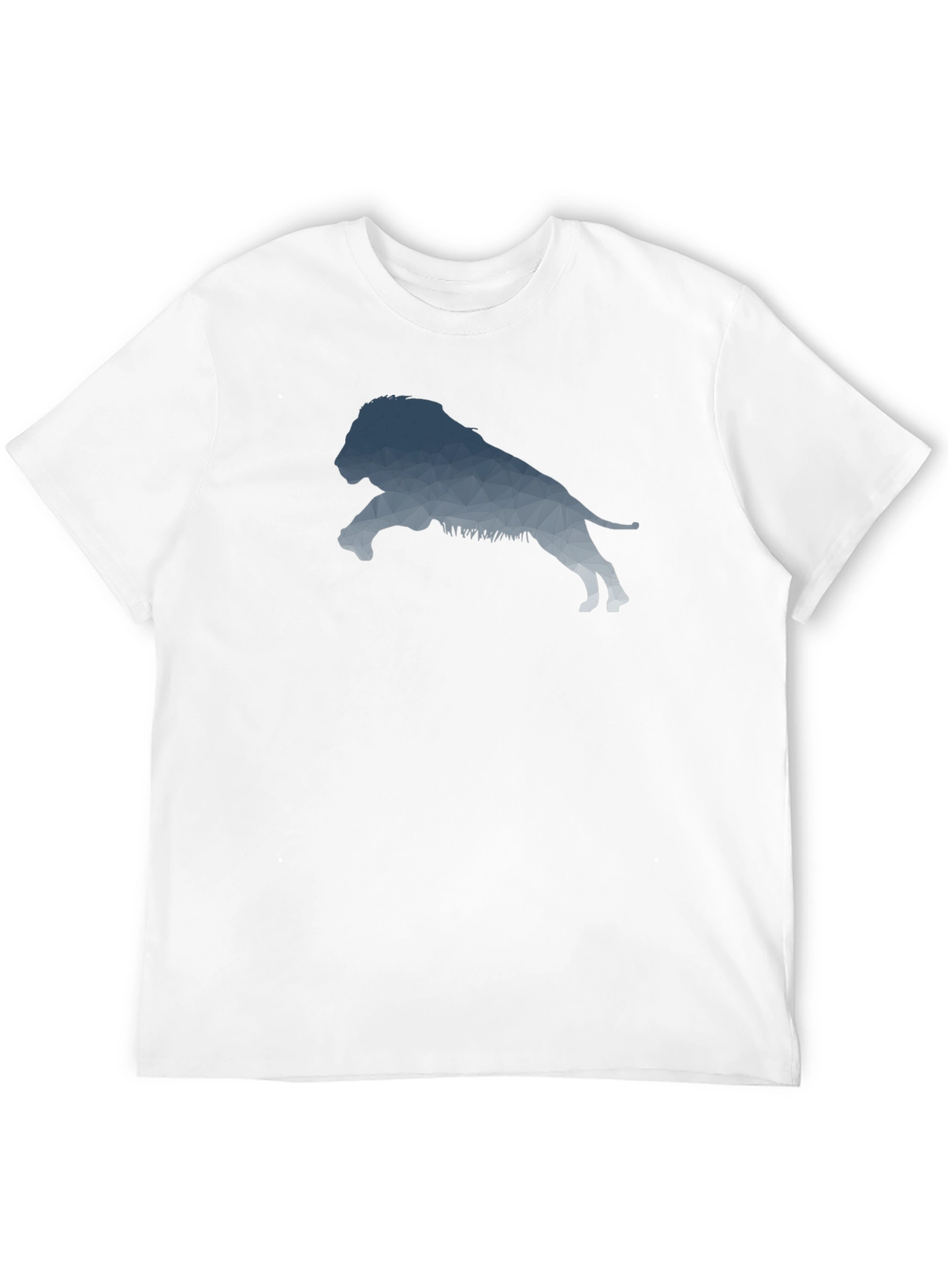 Geometric Lion Graphic Tee - Modern Design
