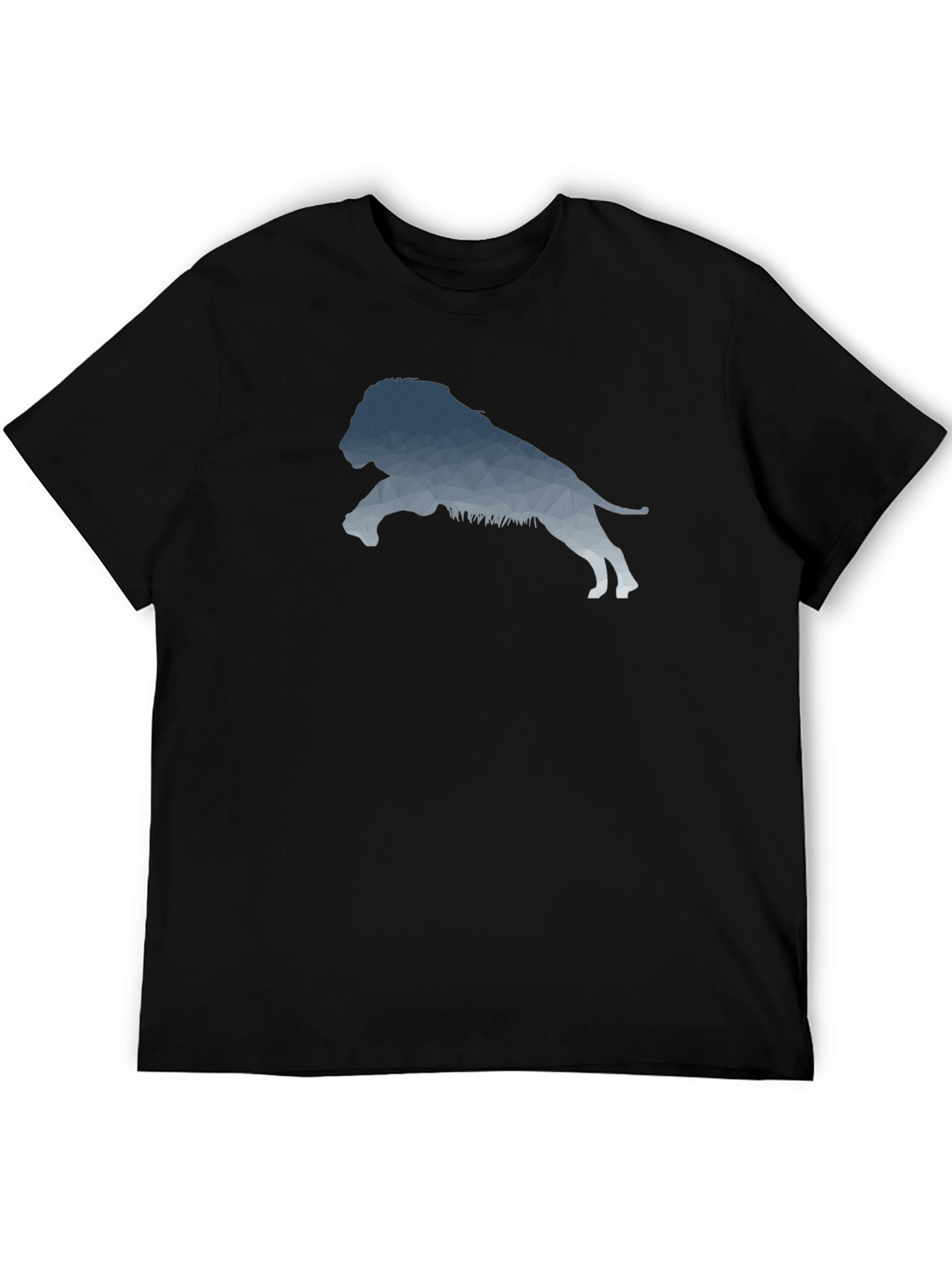 Geometric Lion Graphic Tee - Modern Design