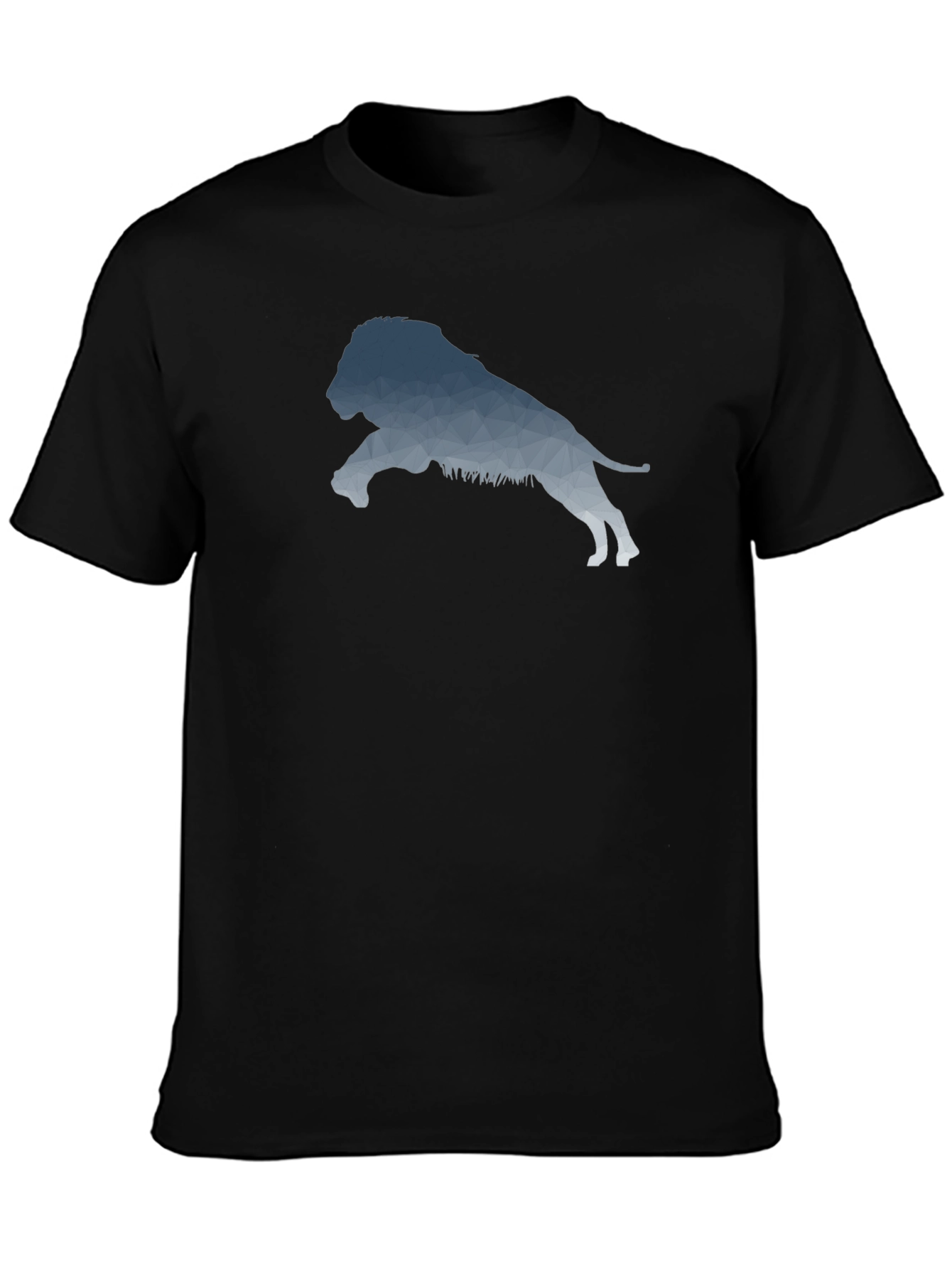 Geometric Lion Graphic Tee - Modern Design