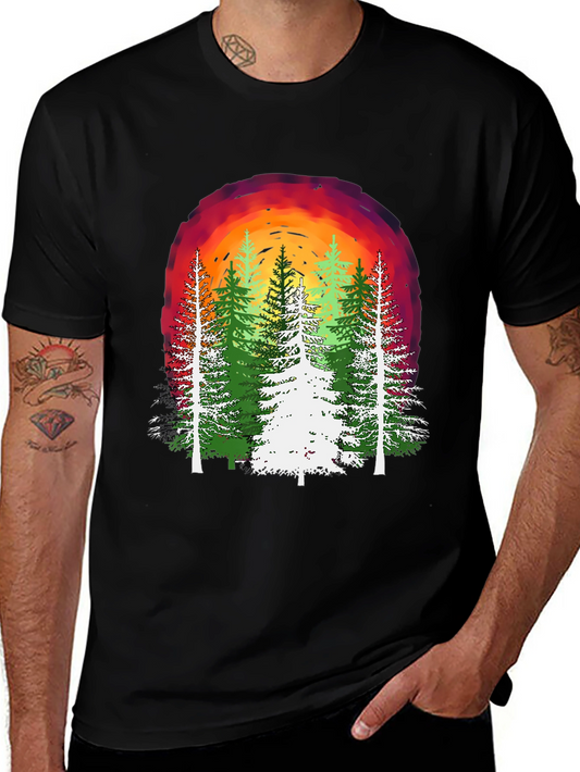 Nature Sunset Forest Graphic Tee