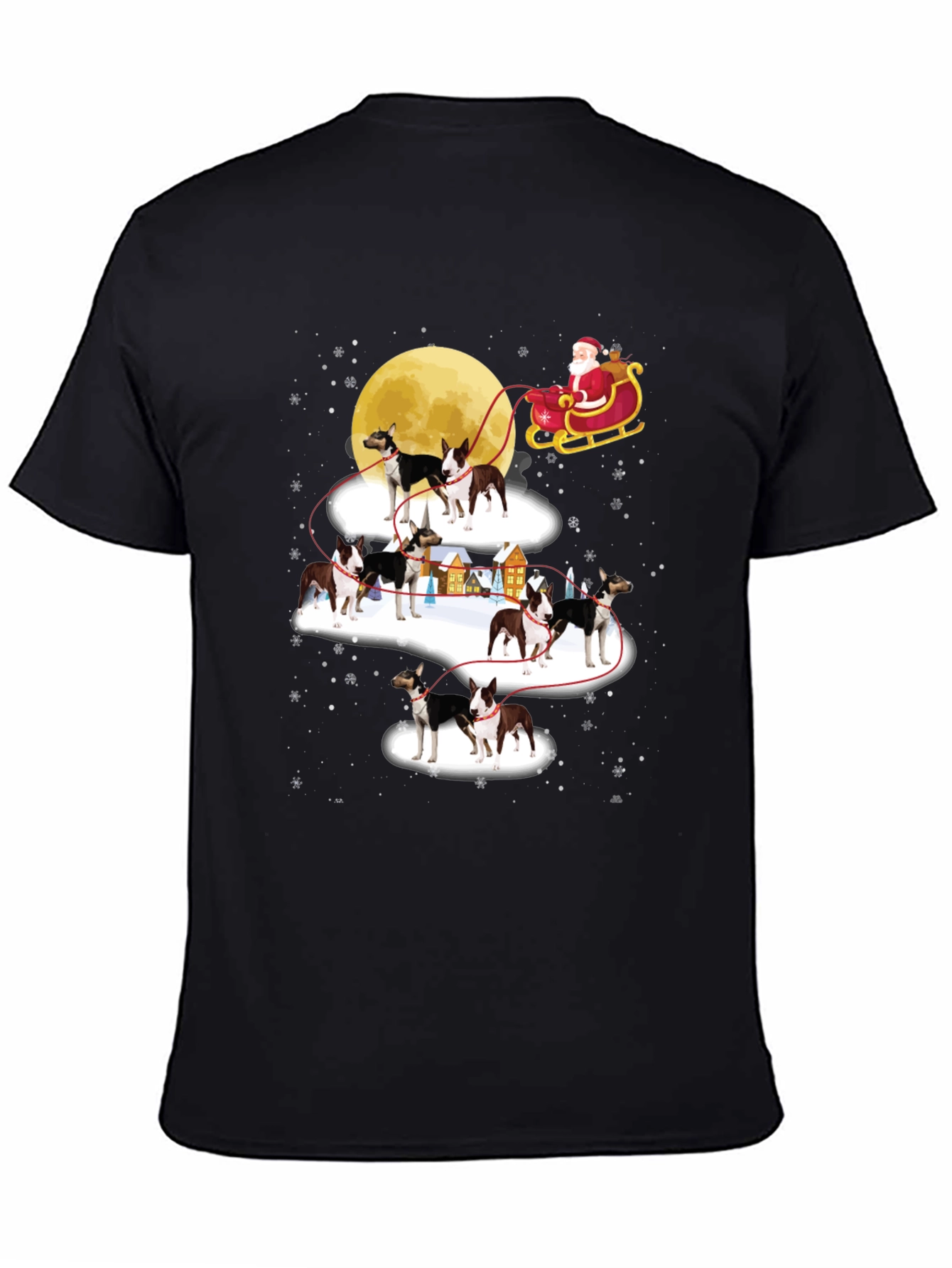 Christmas Dog Sled T-Shirt Santa Claus Holiday