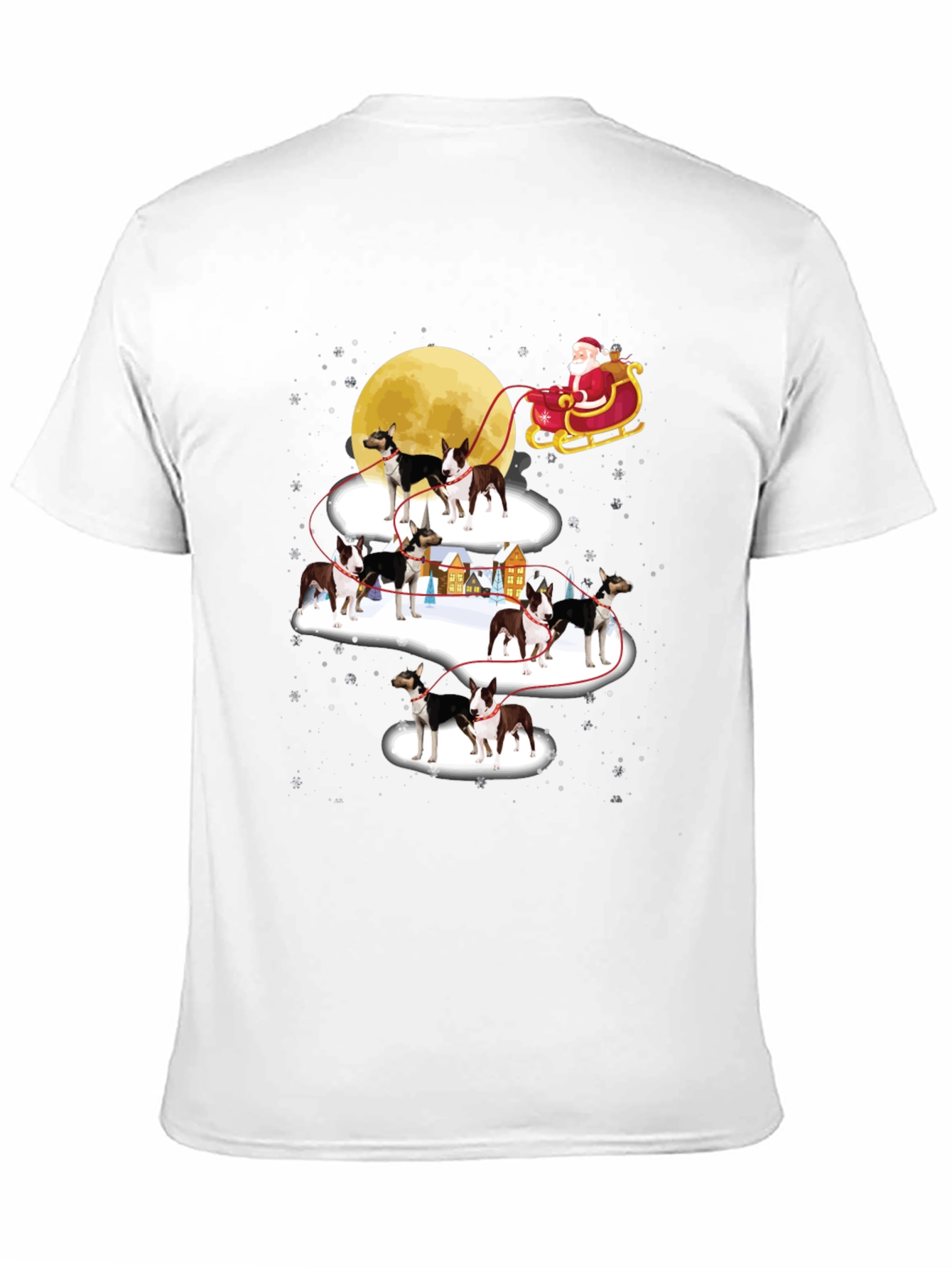 Christmas Dog Sled T-Shirt Santa Claus Holiday