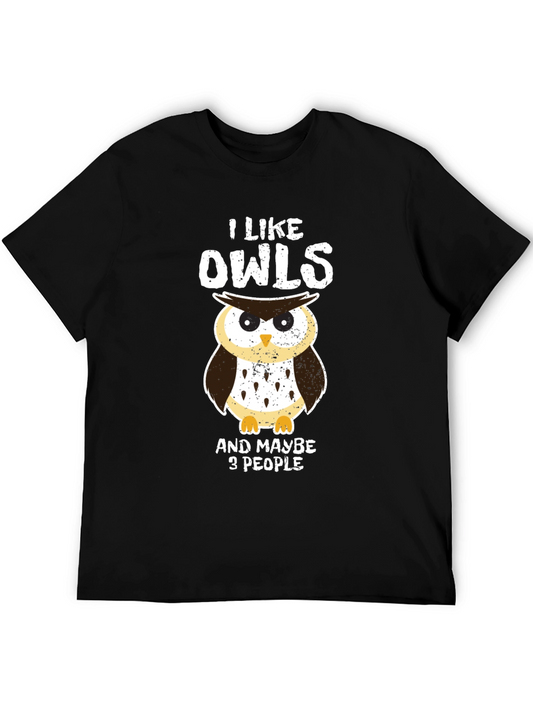 I Like Owls Graphic T-Shirt - Funny Owl Lover Tee