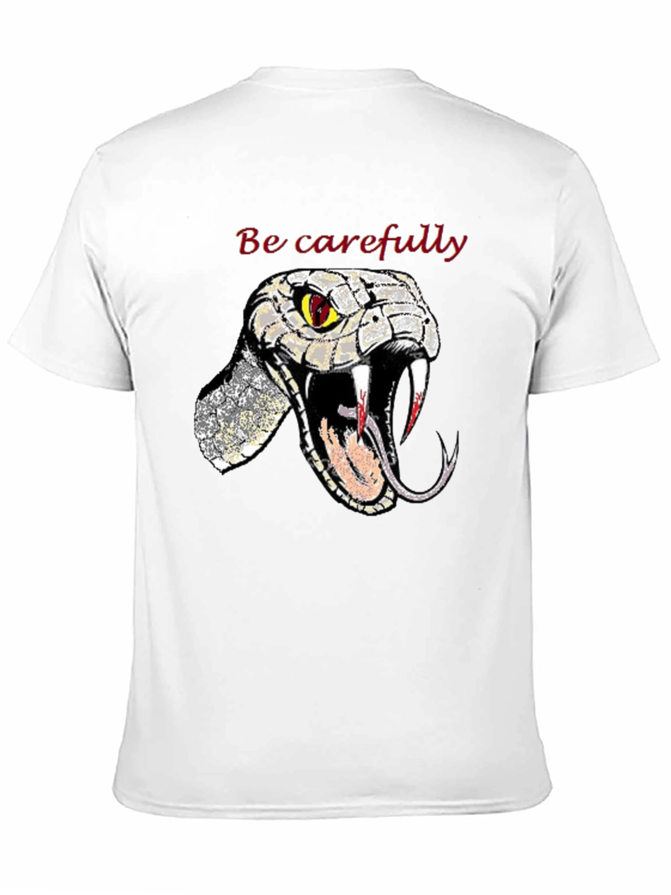 Snake Graphic Tee - Be Carefully Black T-Shirt