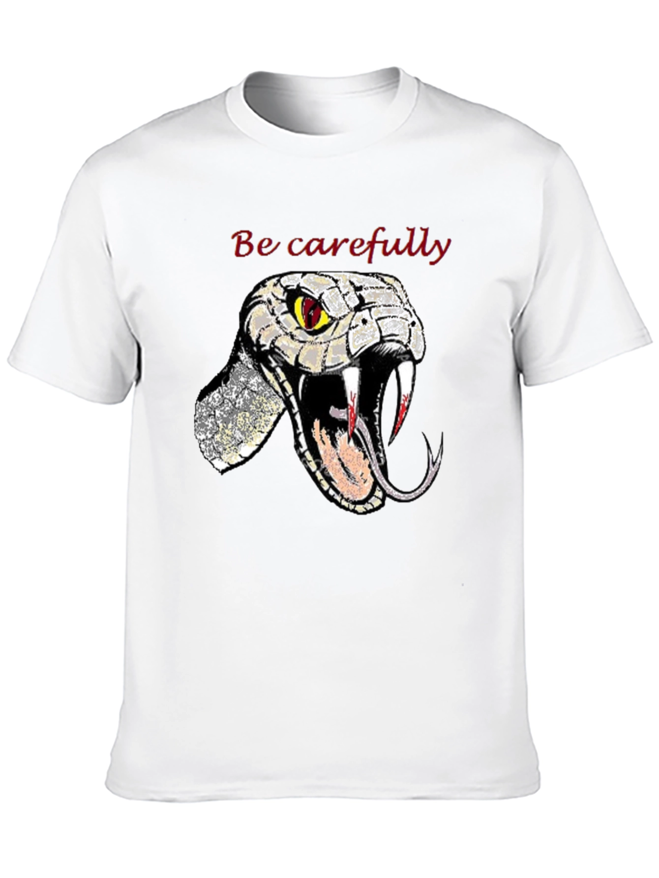 Snake Graphic Tee - Be Carefully Black T-Shirt