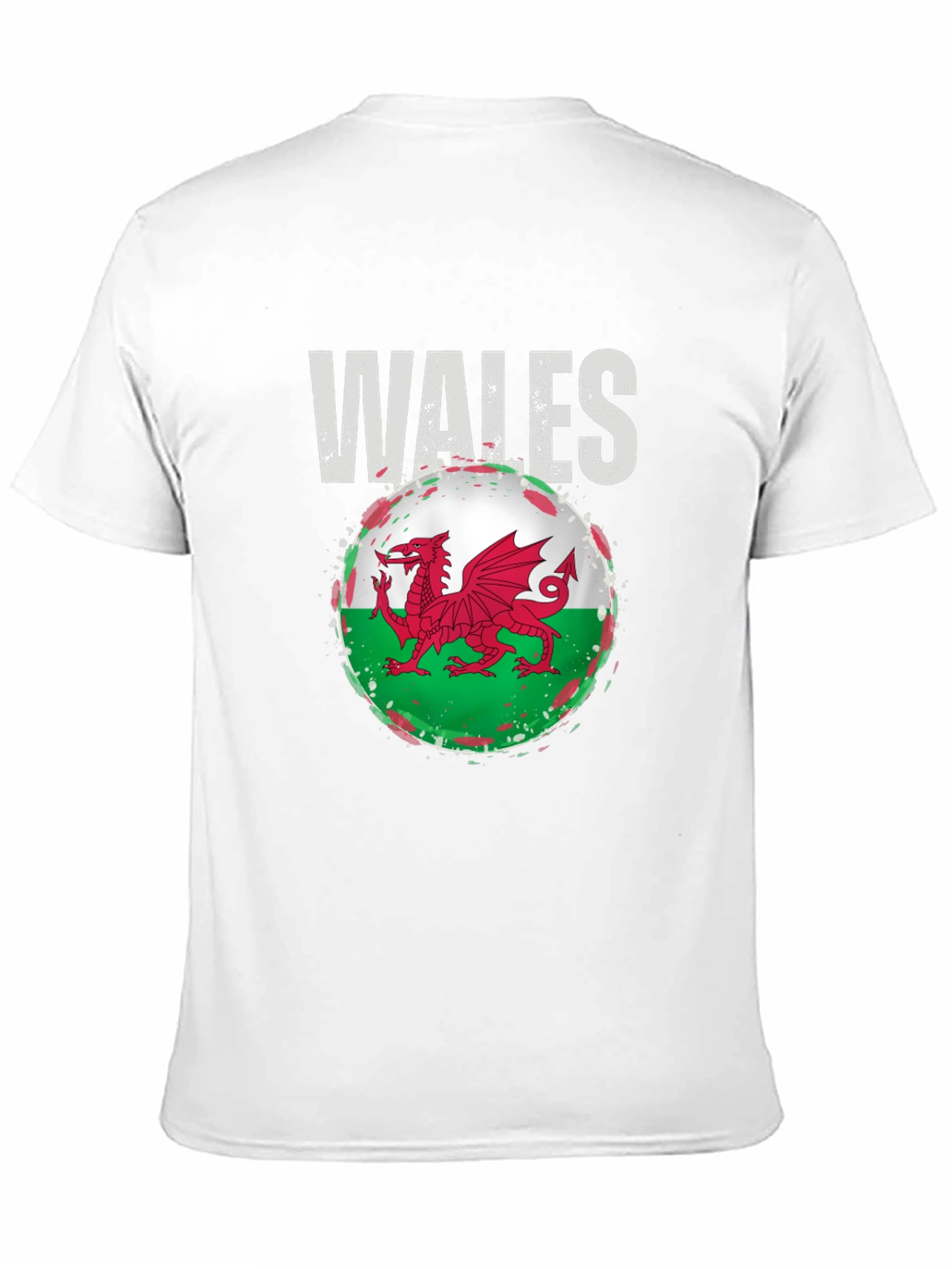 Wales Flag Dragon Graphic Tee - Black