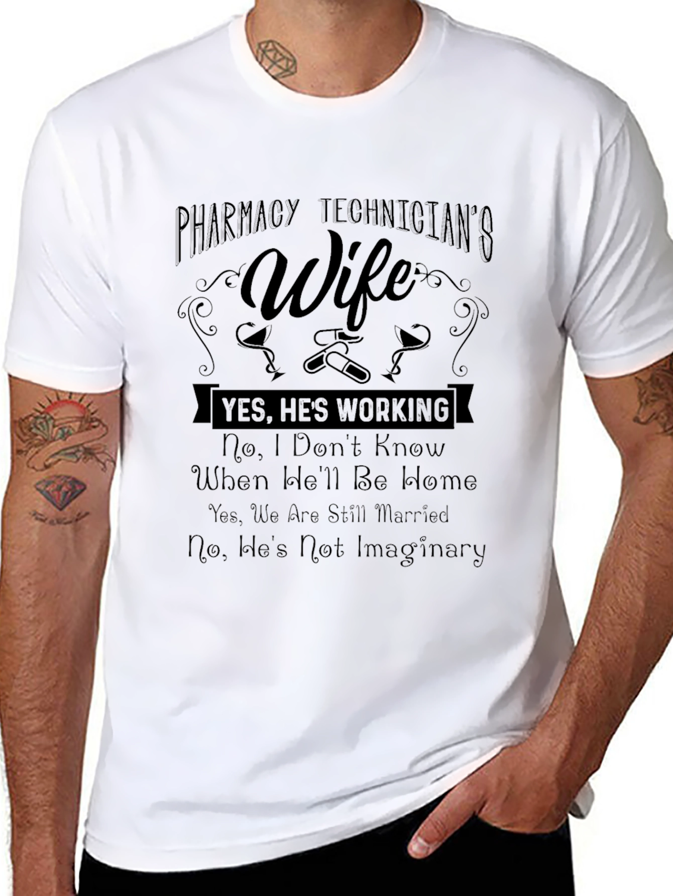 Pharmacy Technicians Wife Funny T-Shirt