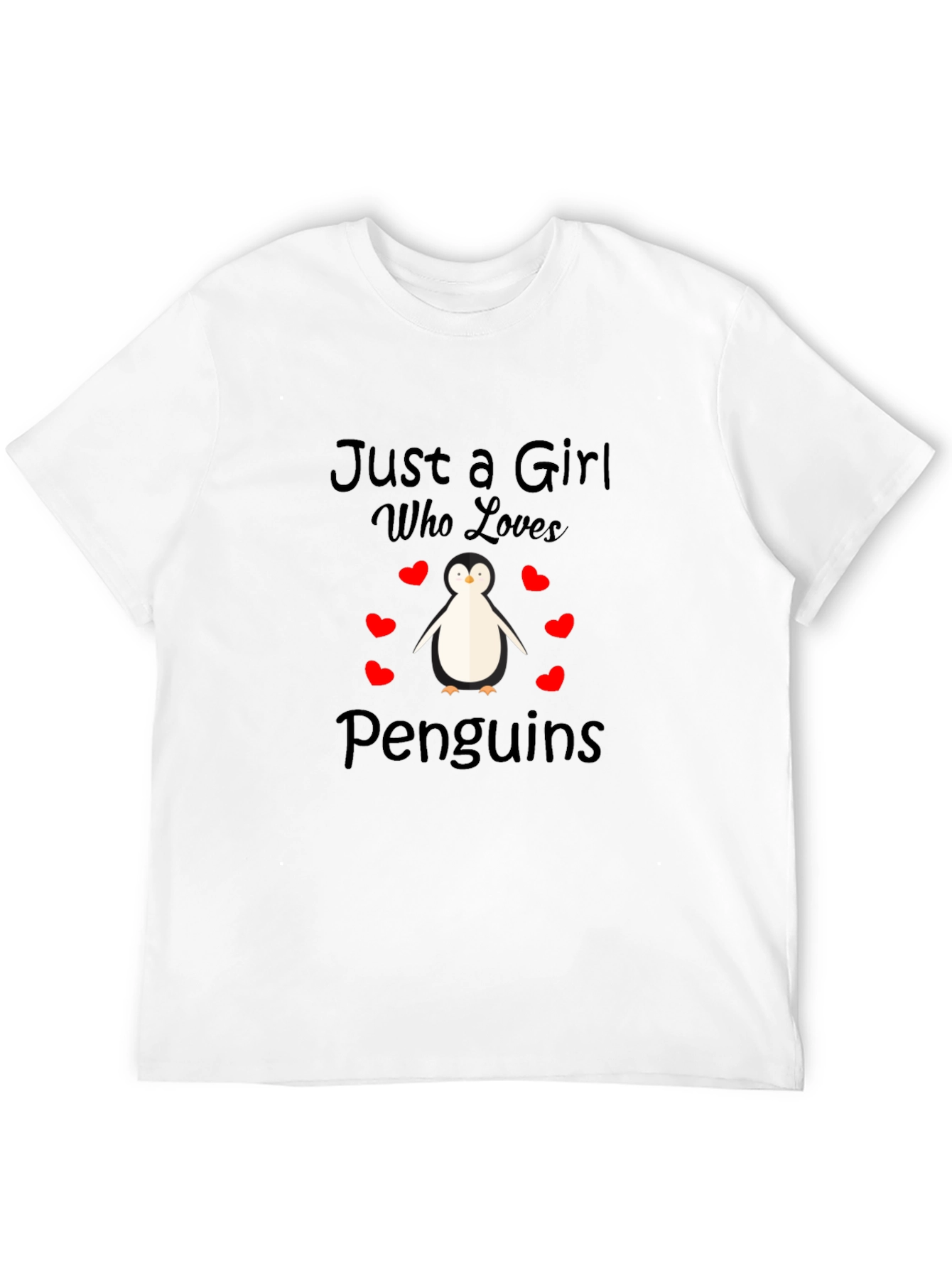 Just a Girl Who Loves Penguins T-Shirt