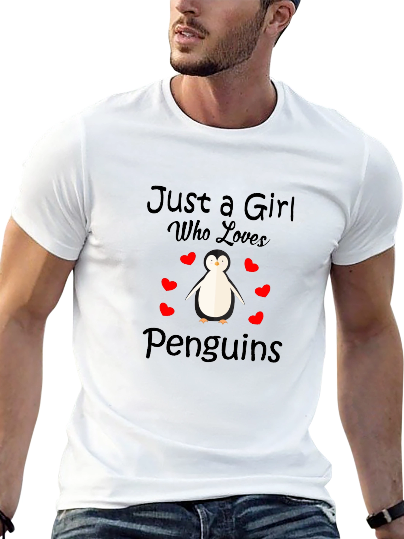 Just a Girl Who Loves Penguins T-Shirt