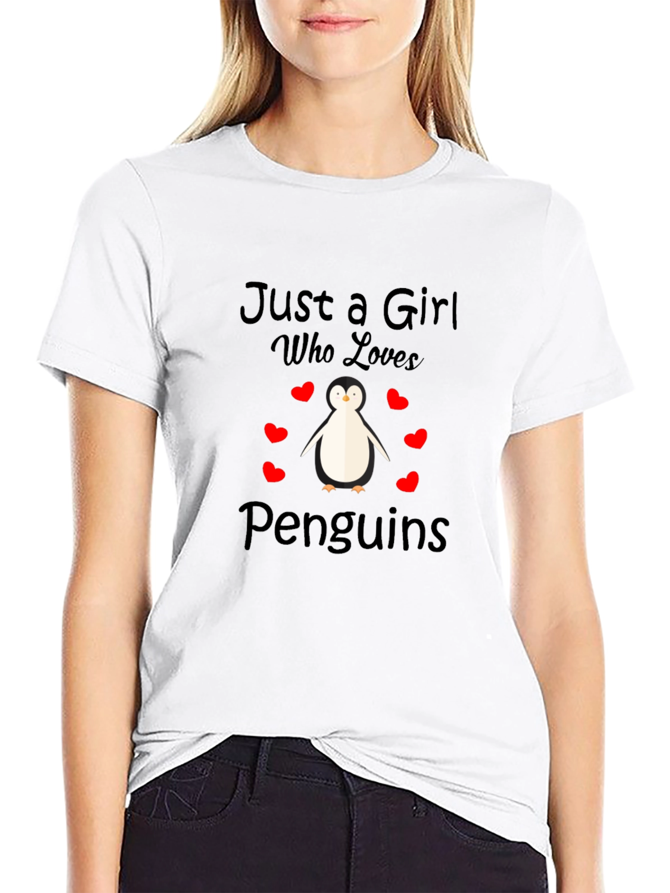 Just a Girl Who Loves Penguins T-Shirt