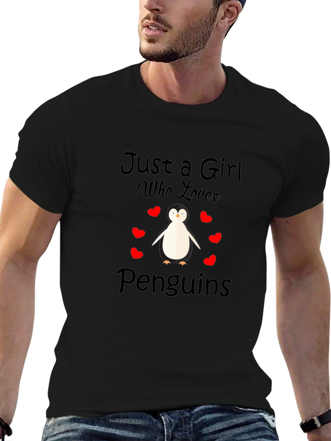 Just a Girl Who Loves Penguins T-Shirt