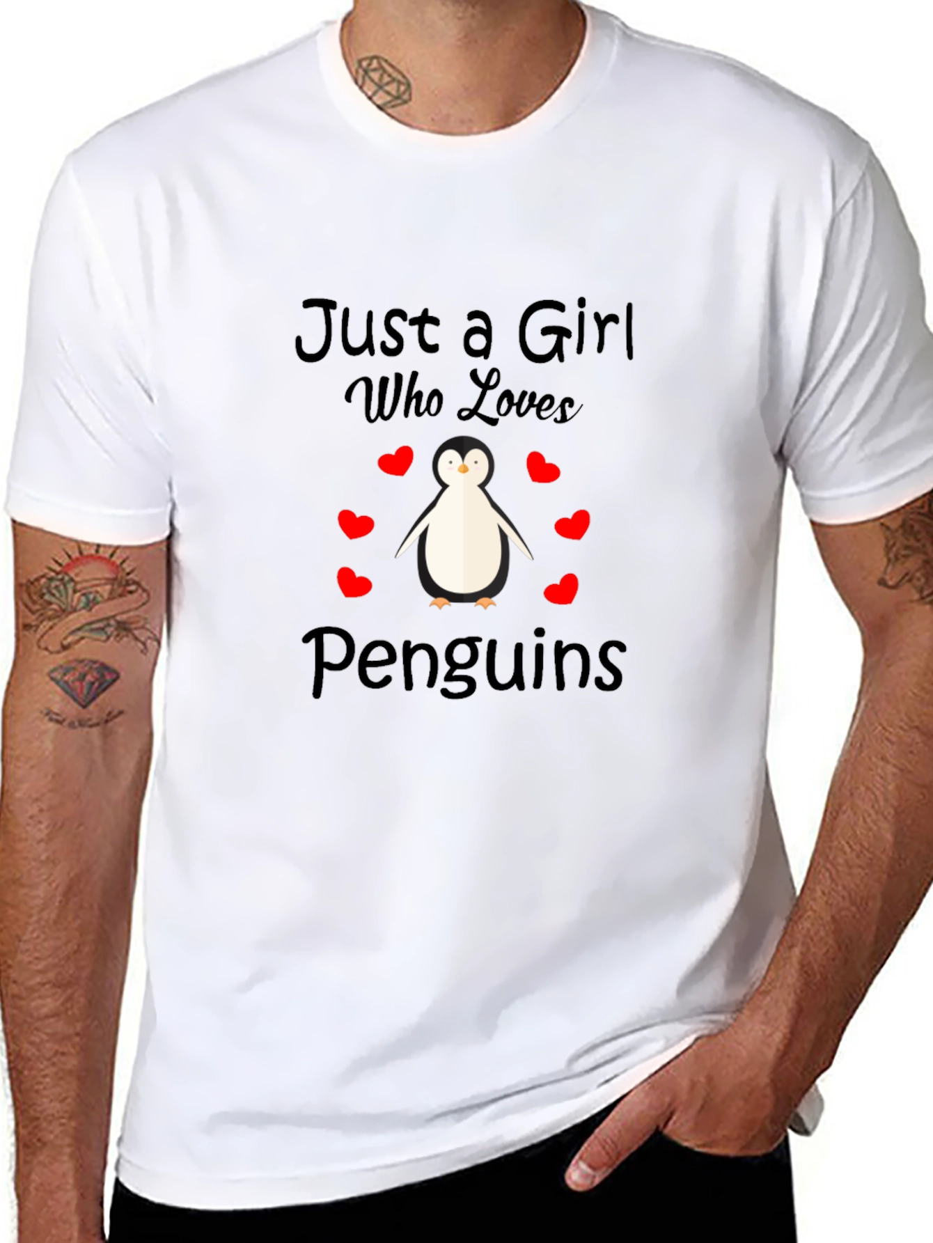 Just a Girl Who Loves Penguins T-Shirt