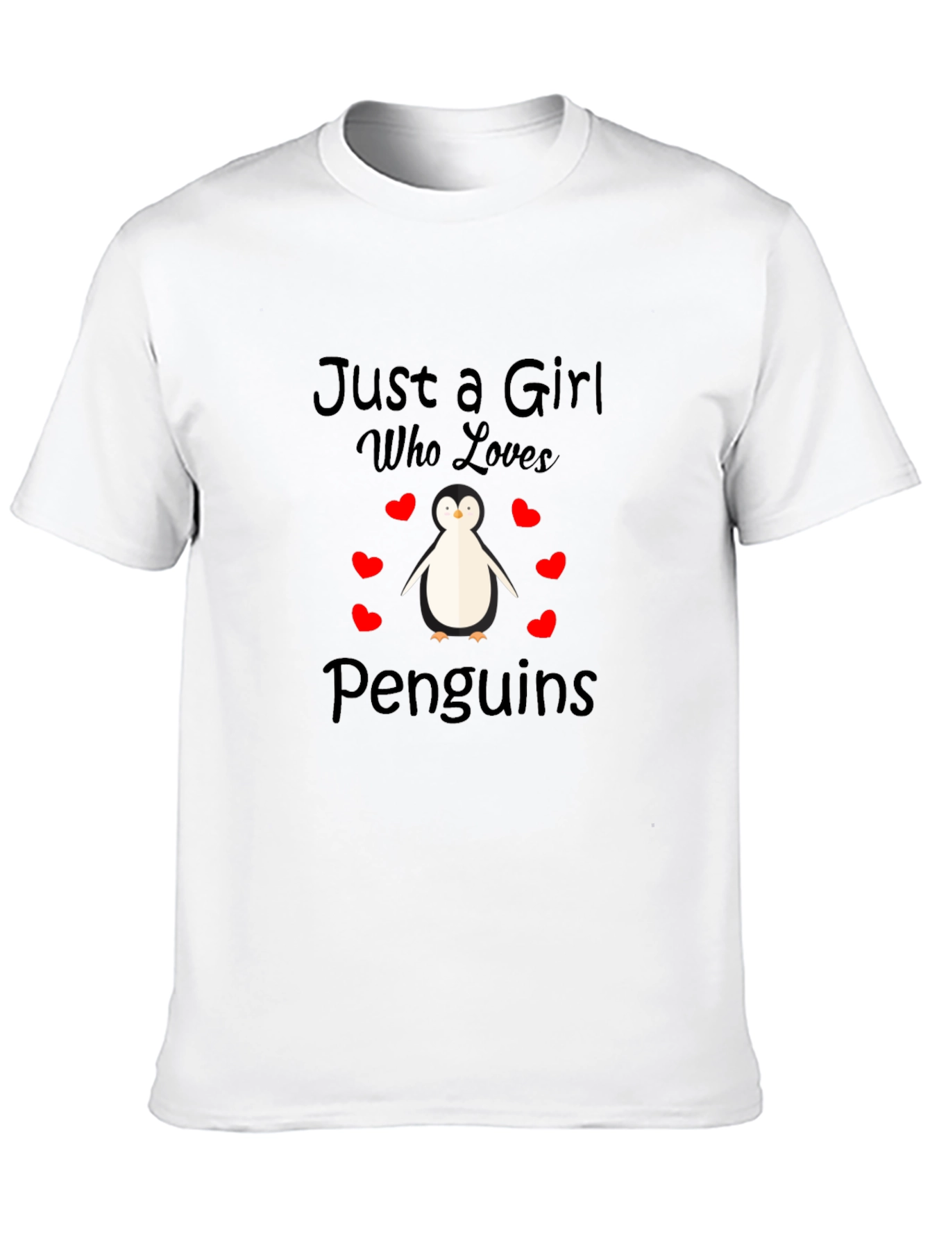 Just a Girl Who Loves Penguins T-Shirt