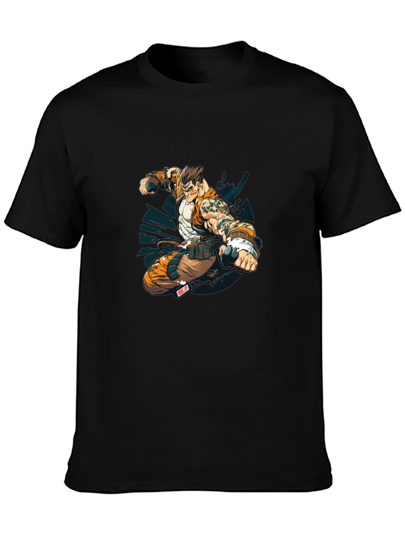 Anime Character Graphic Black T-Shirt