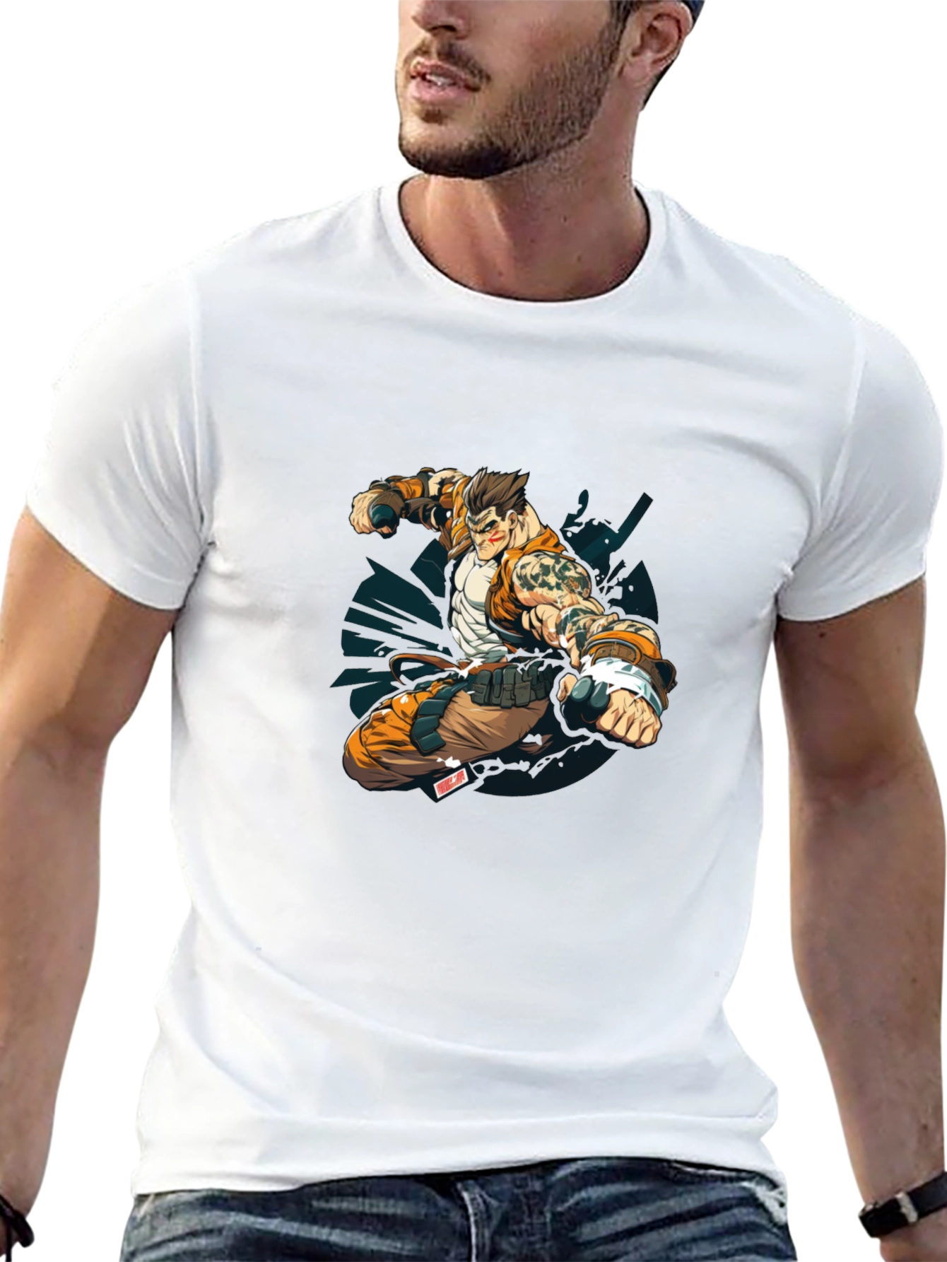 Anime Character Graphic Black T-Shirt