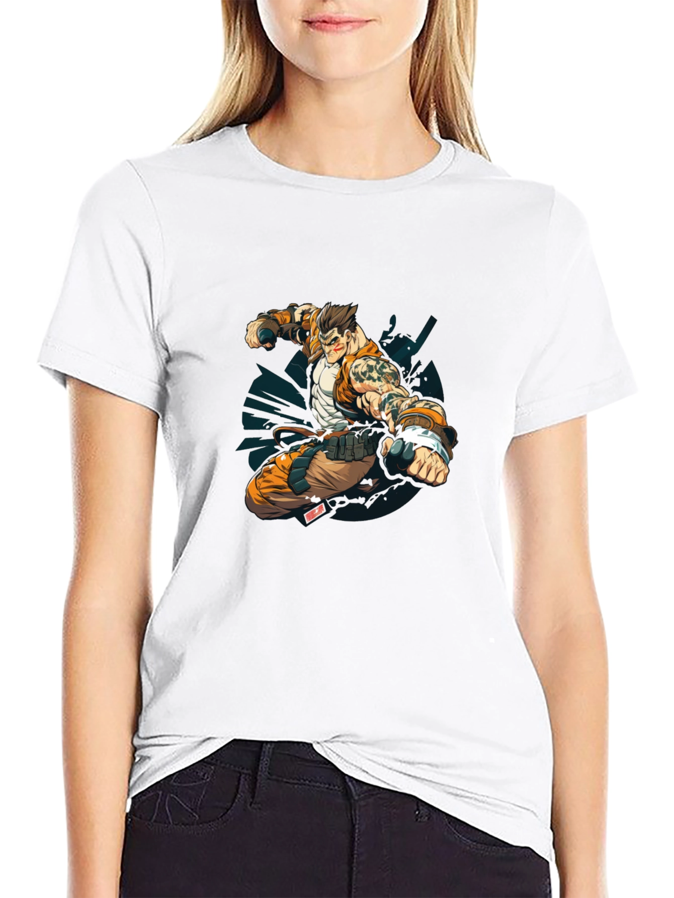 Anime Character Graphic Black T-Shirt