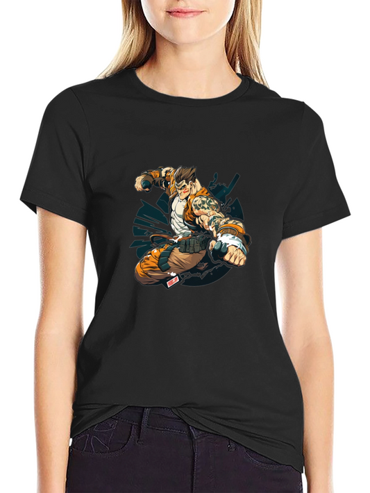 Anime Character Graphic Black T-Shirt