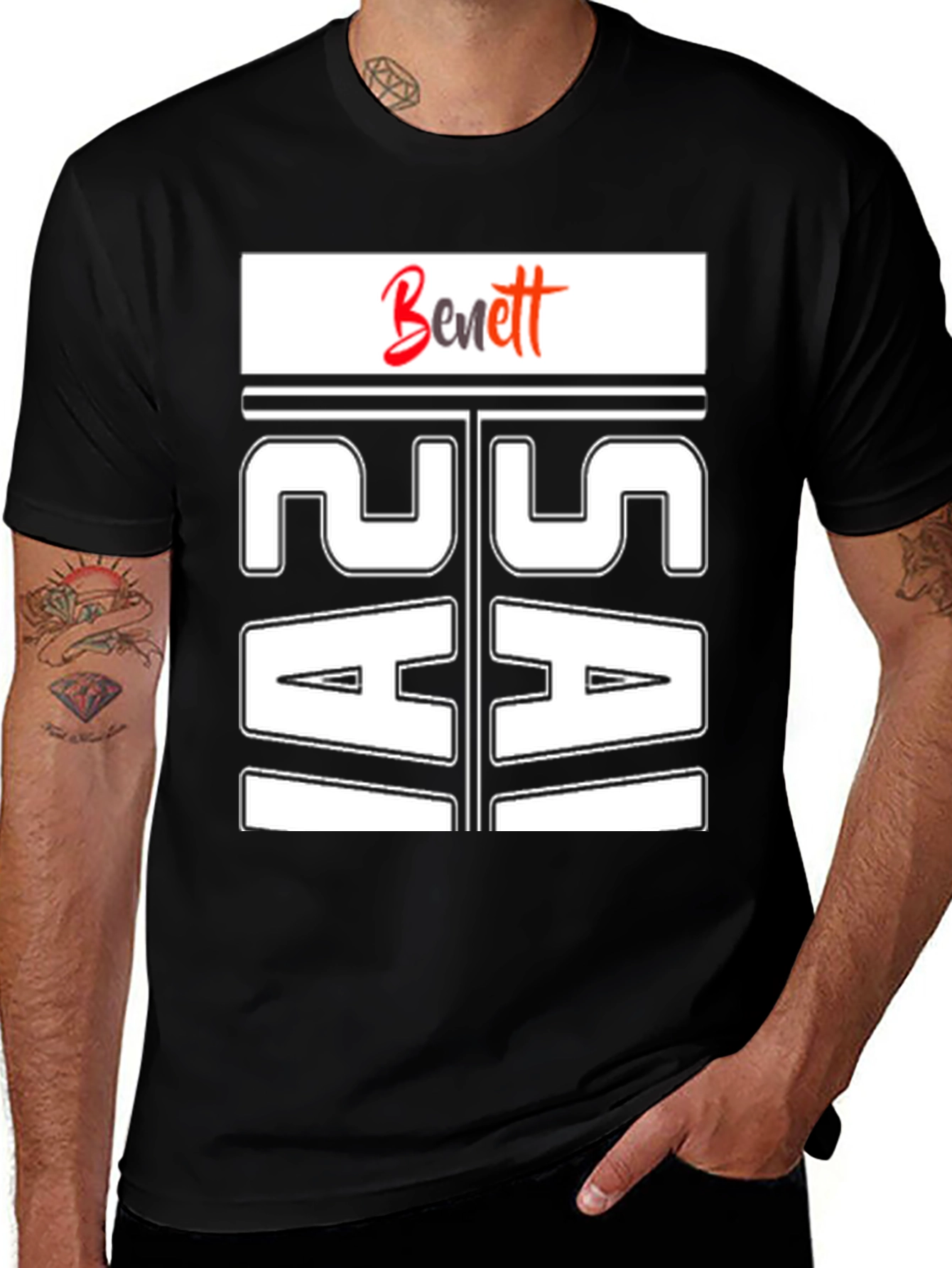 Bennett T-Shirt Black Graphic Tee