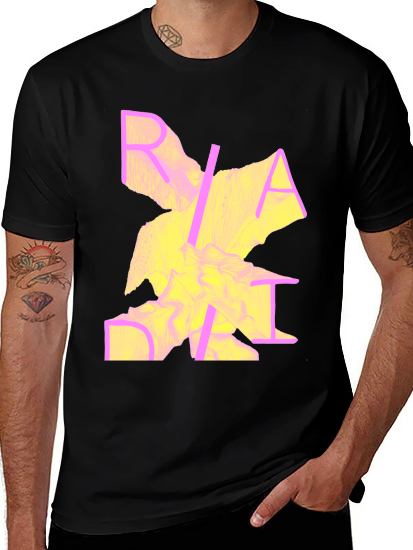Abstract Graphic Print Crew Neck Tee