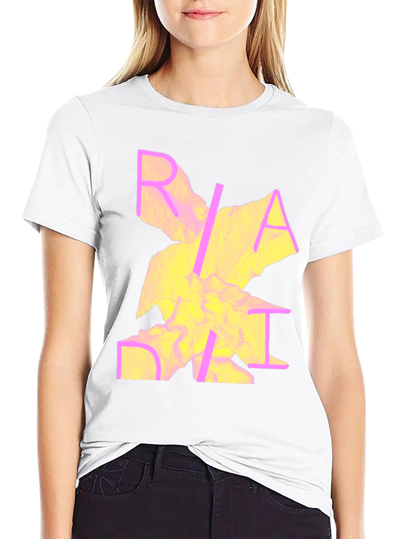 Abstract Graphic Print Crew Neck Tee