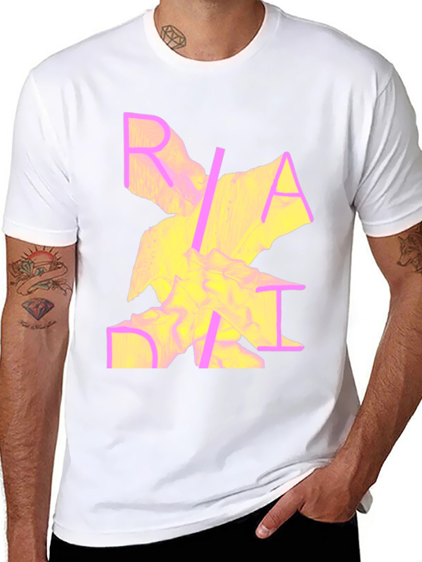 Abstract Graphic Print Crew Neck Tee
