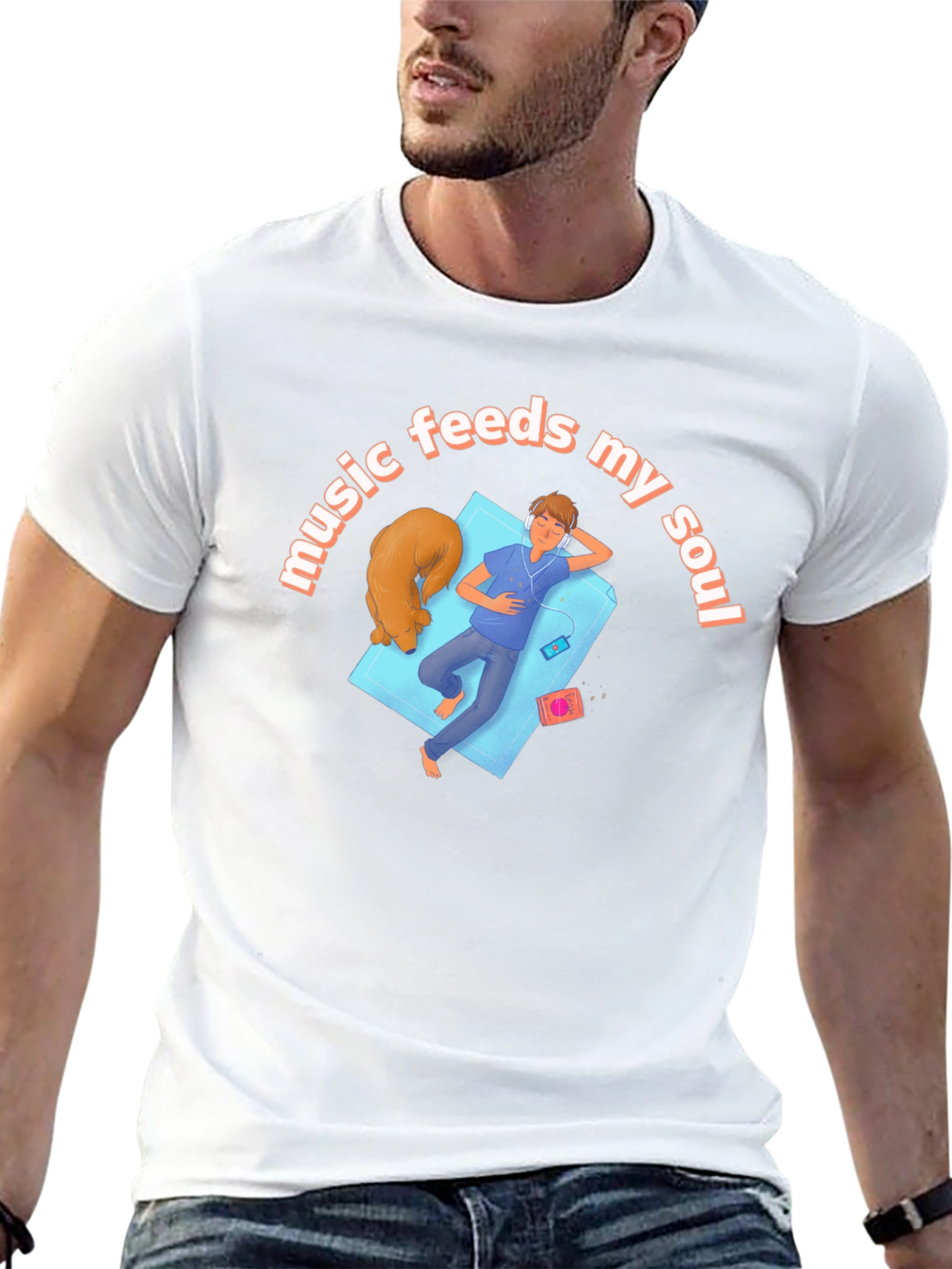 Music Feeds My Soul Graphic T-Shirt