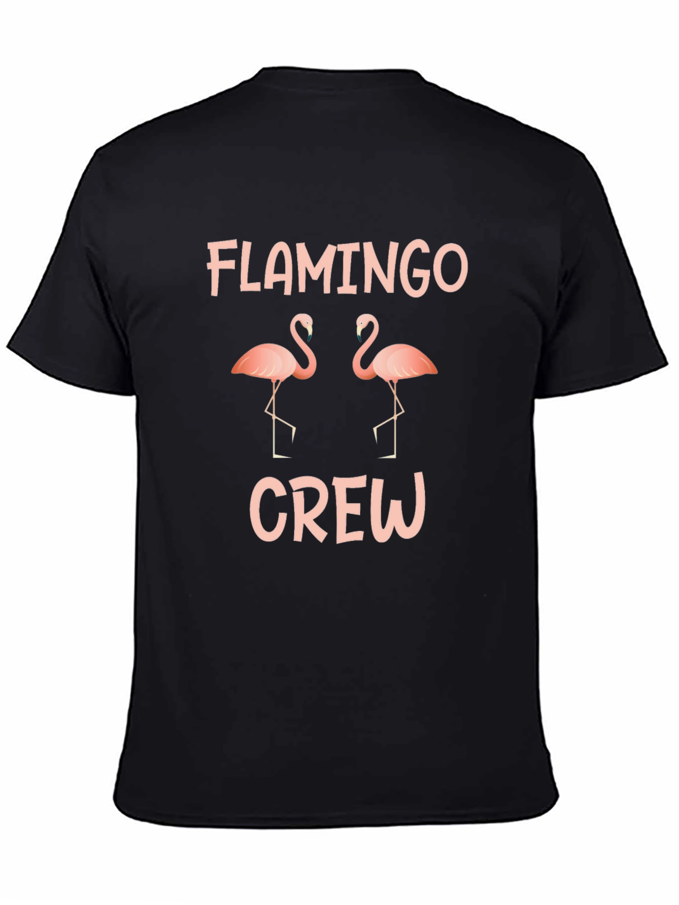 Flamingo Crew Graphic Tee - Black