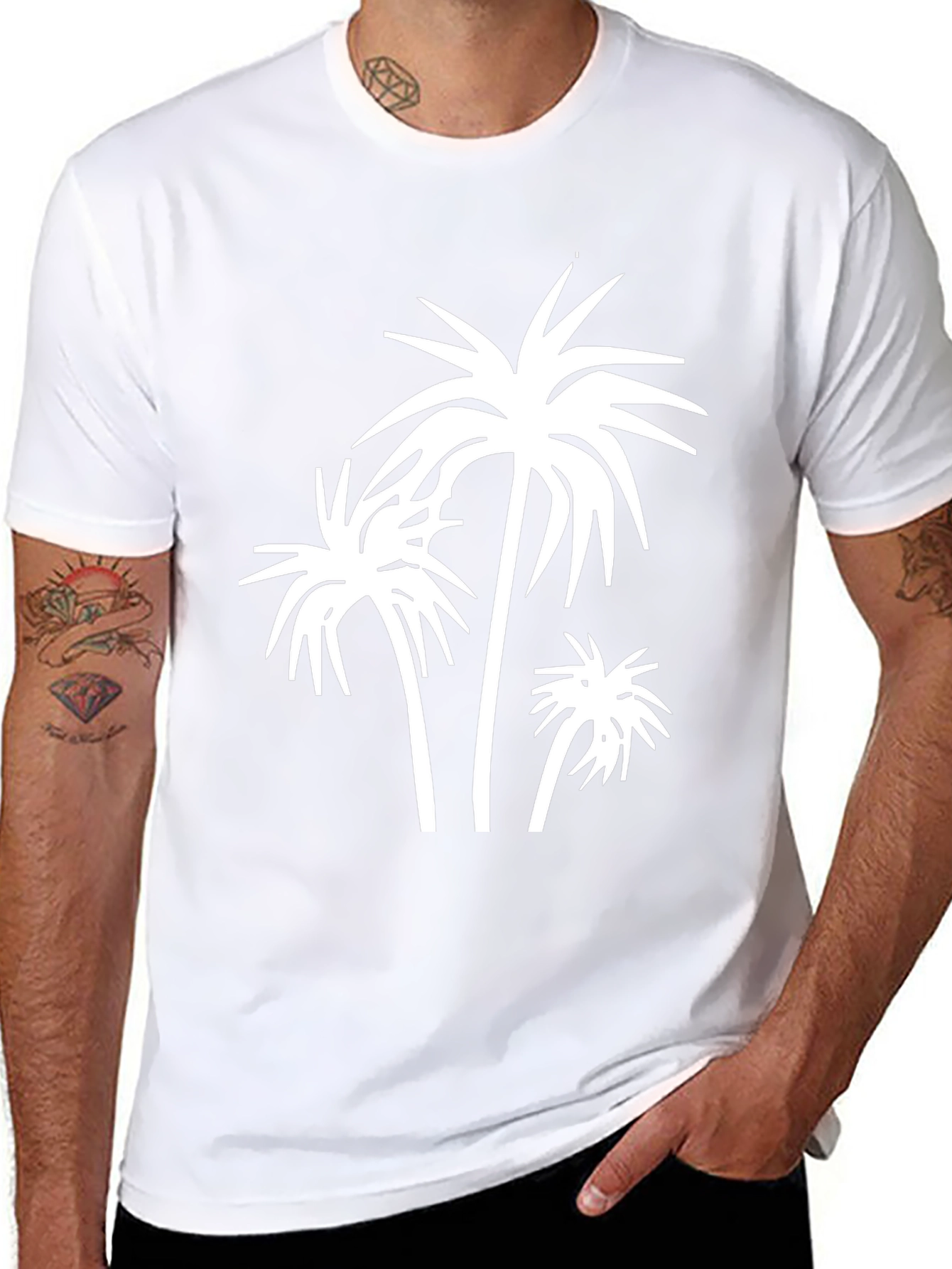 Palm Tree Graphic Black T-Shirt