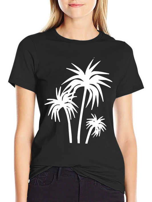 Palm Tree Graphic Black T-Shirt