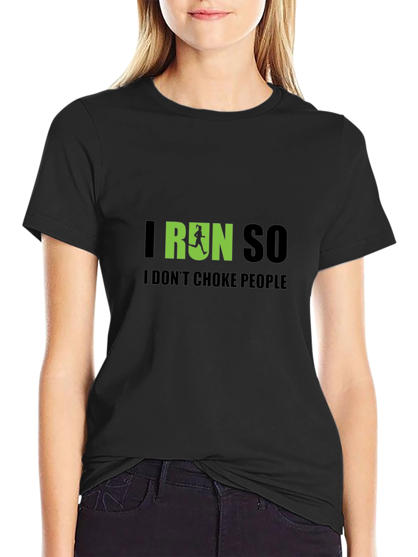 I Run So I Dont Choke People Graphic T-Shirt