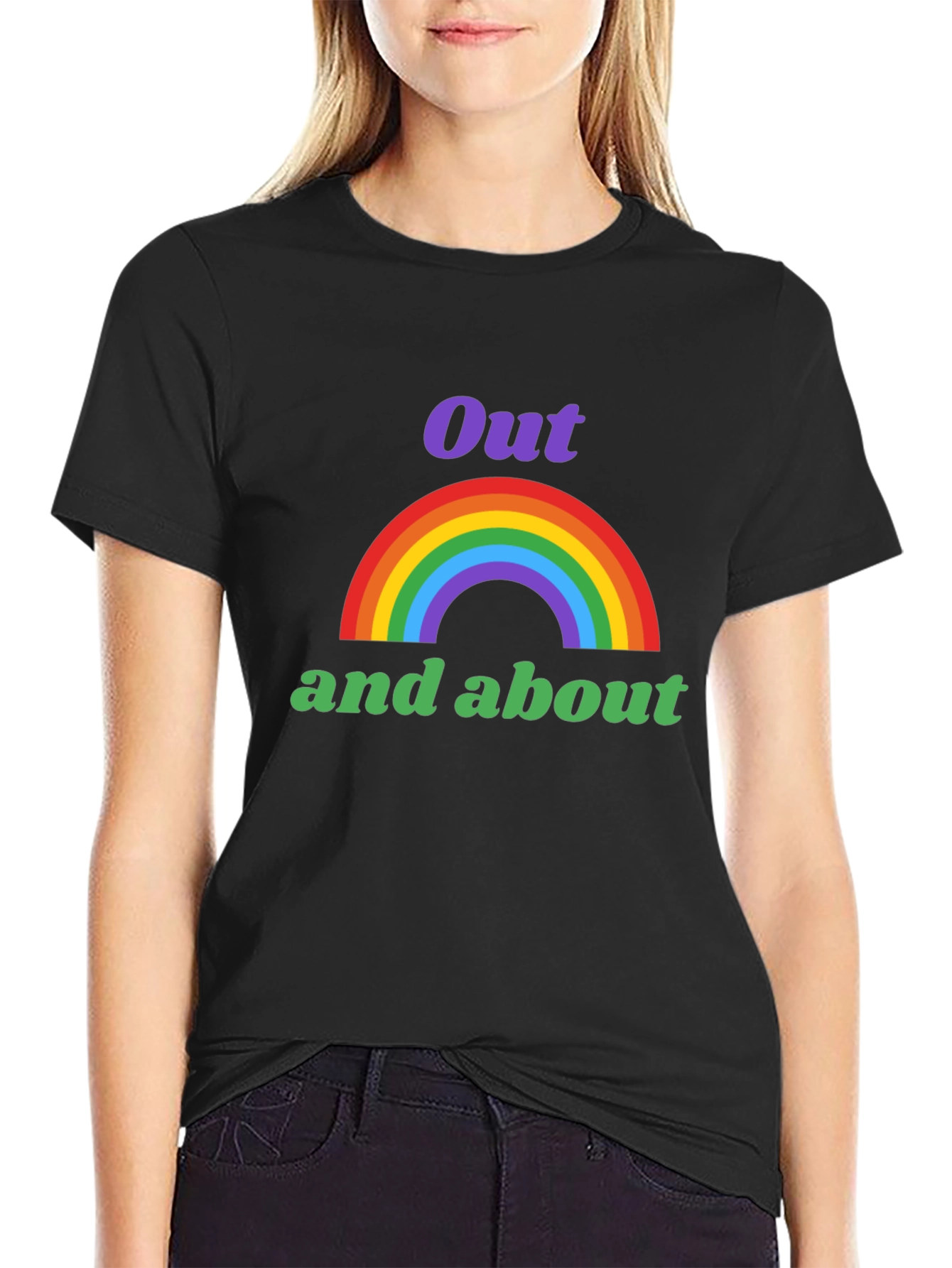 Out and About Rainbow Graphic T-Shirt