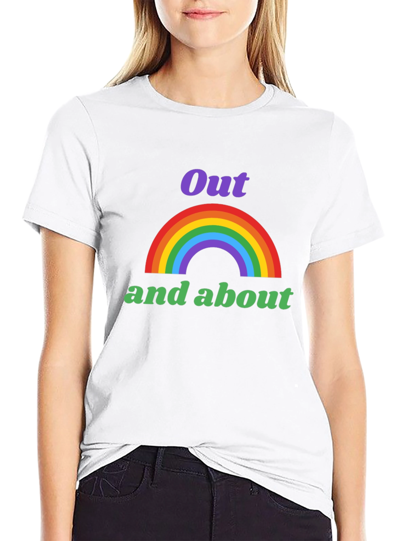Out and About Rainbow Graphic T-Shirt