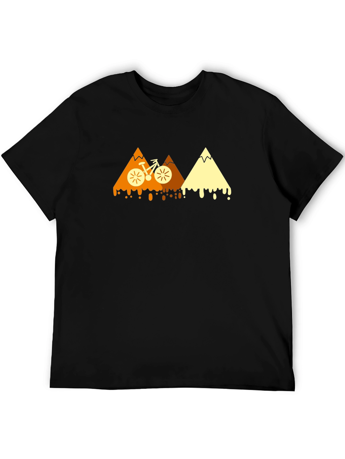 Mountain Bike Graphic Tee - Black Cotton Blend