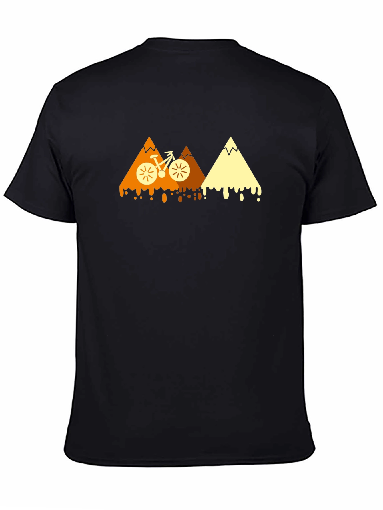 Mountain Bike Graphic Tee - Black Cotton Blend