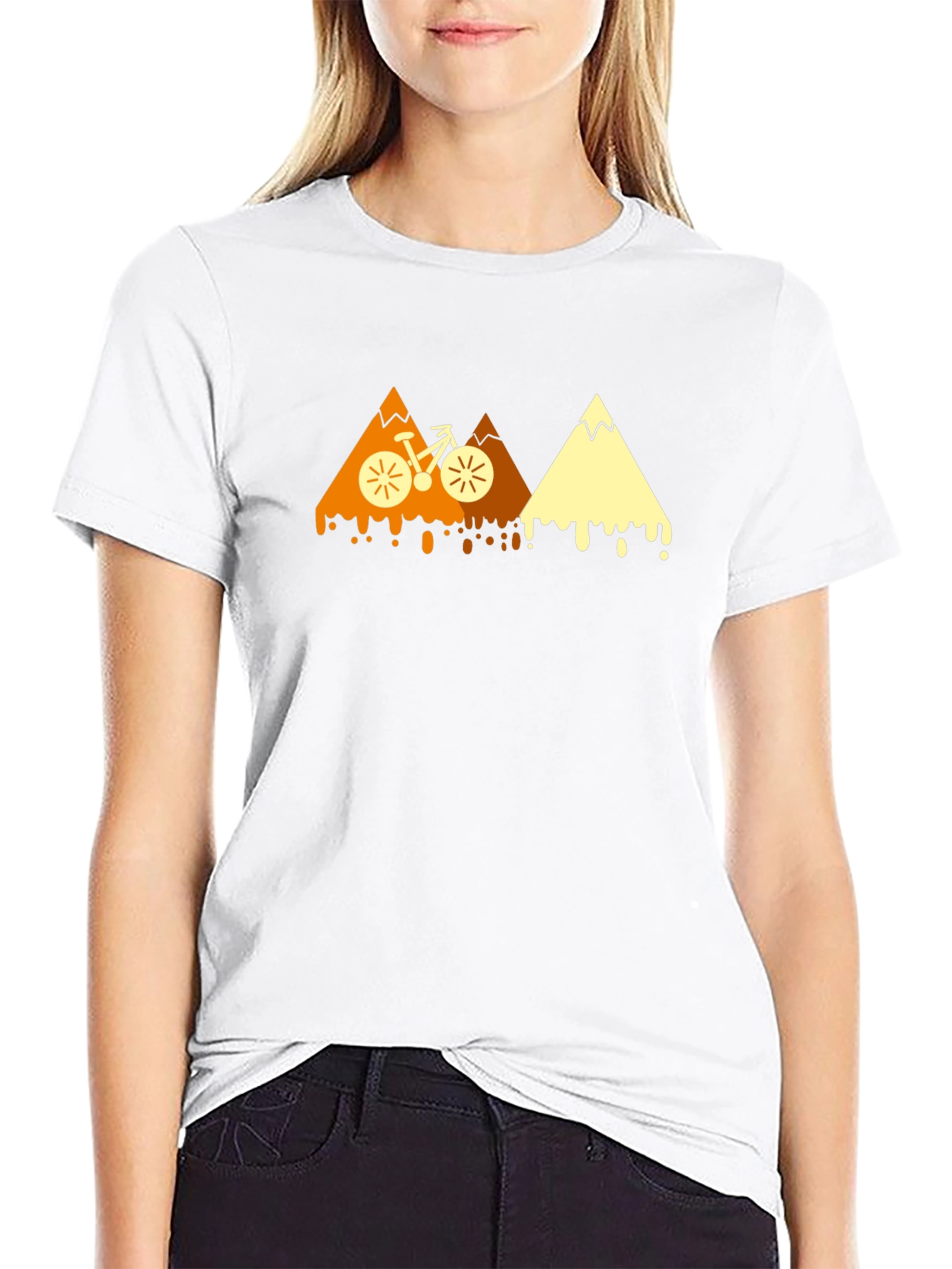 Mountain Bike Graphic Tee - Black Cotton Blend