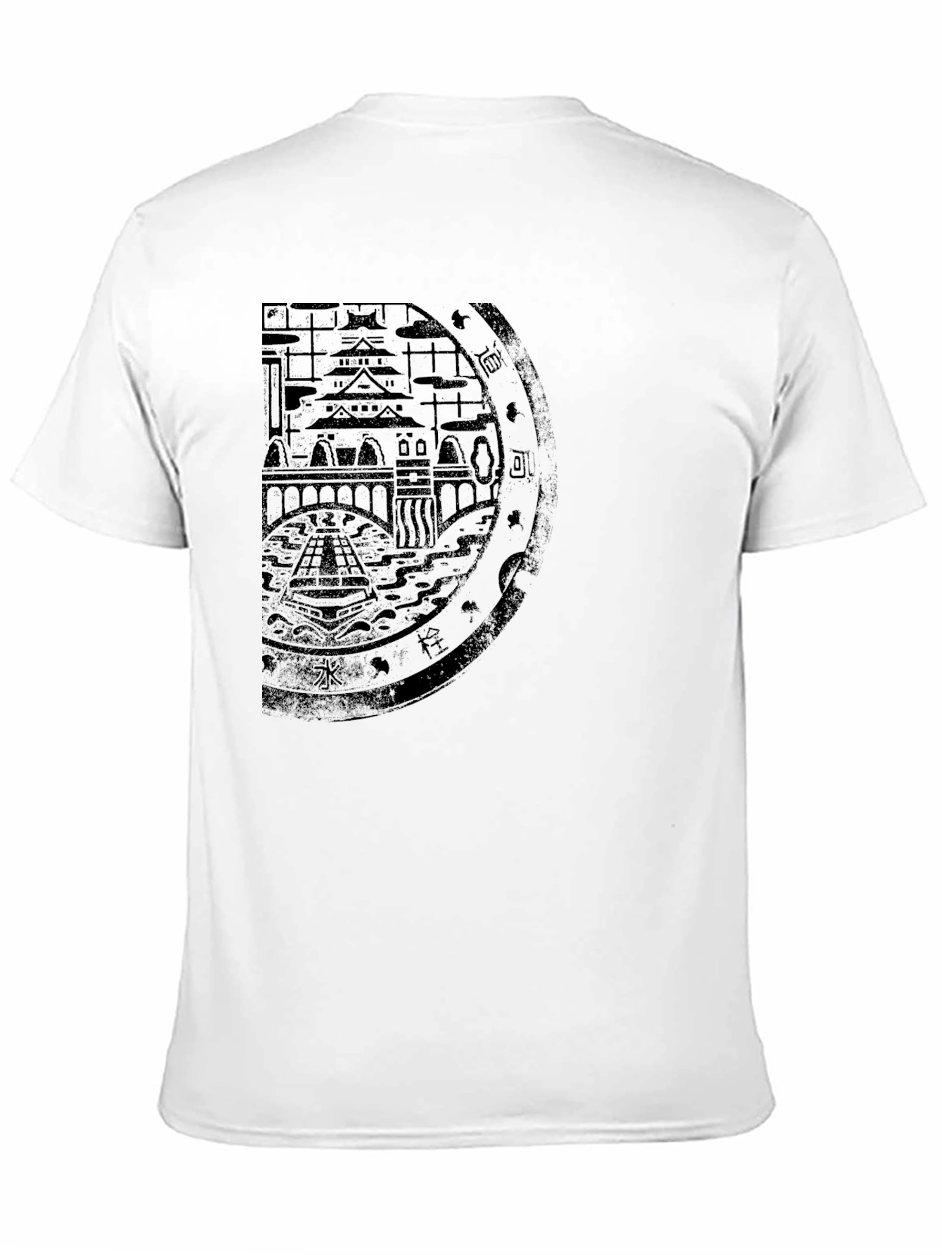 Osaka Japan Cityscape Graphic Tee - Black