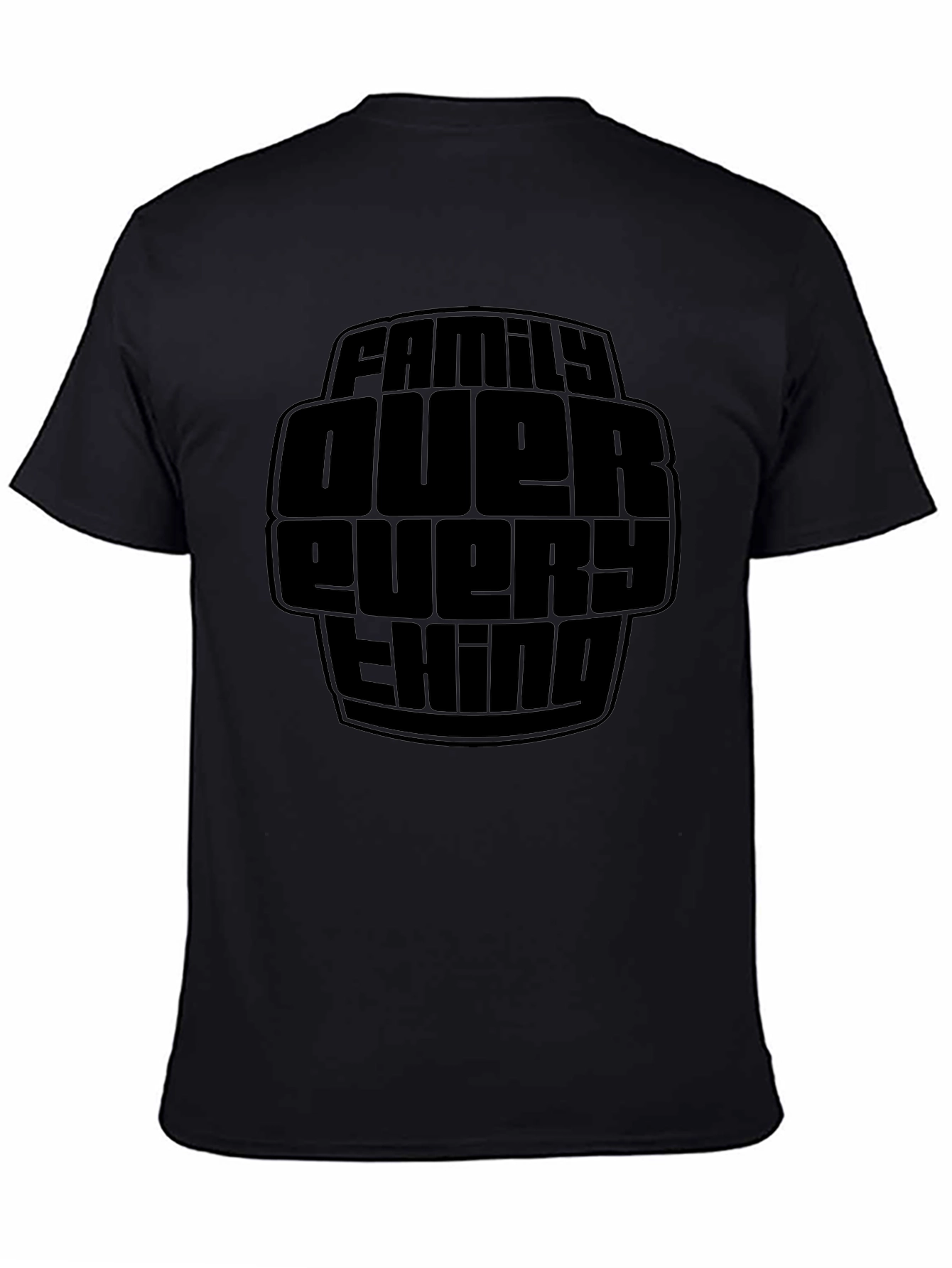 Family Over Everything Black Graphic Tee
