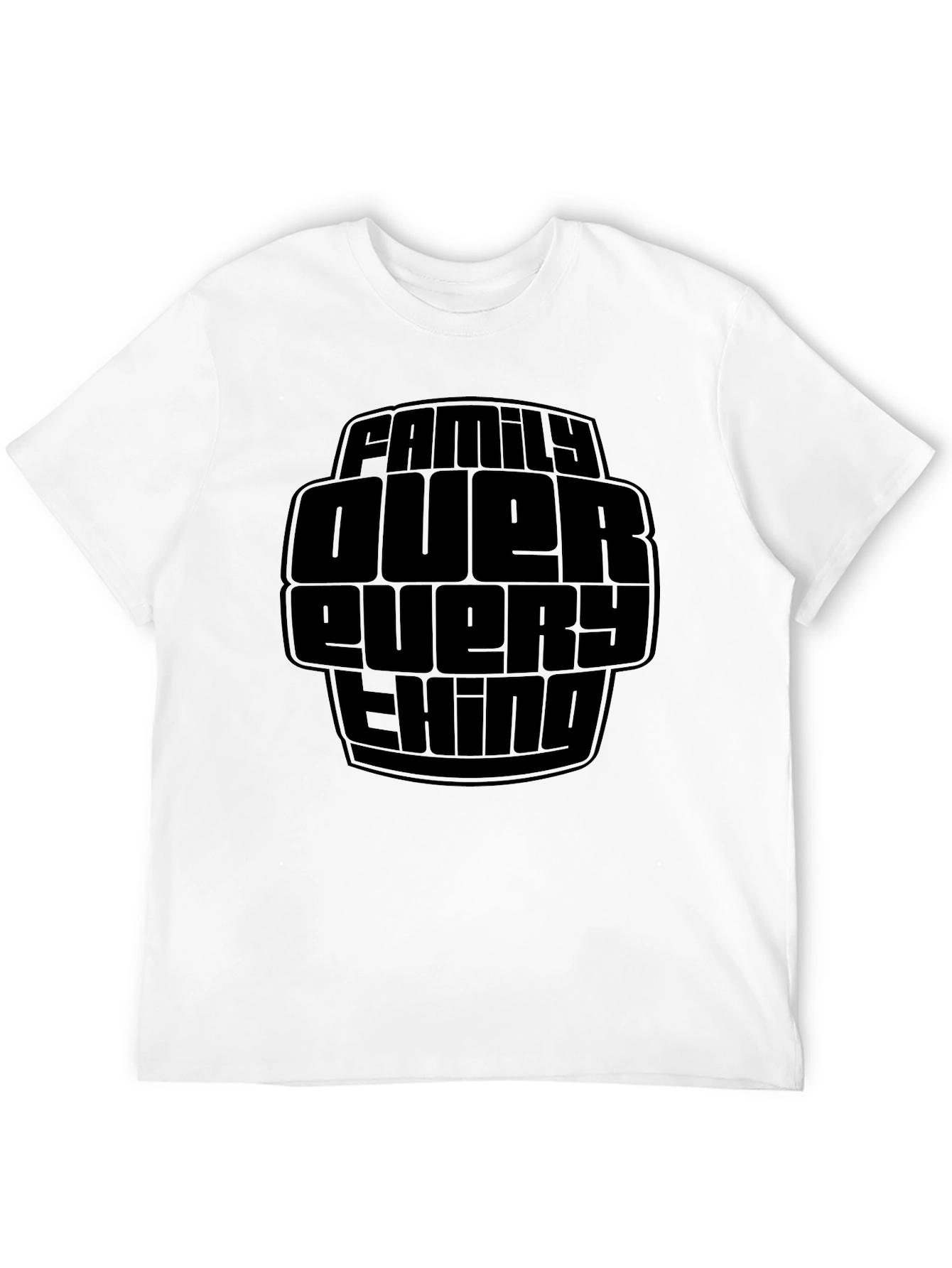 Family Over Everything Black Graphic Tee