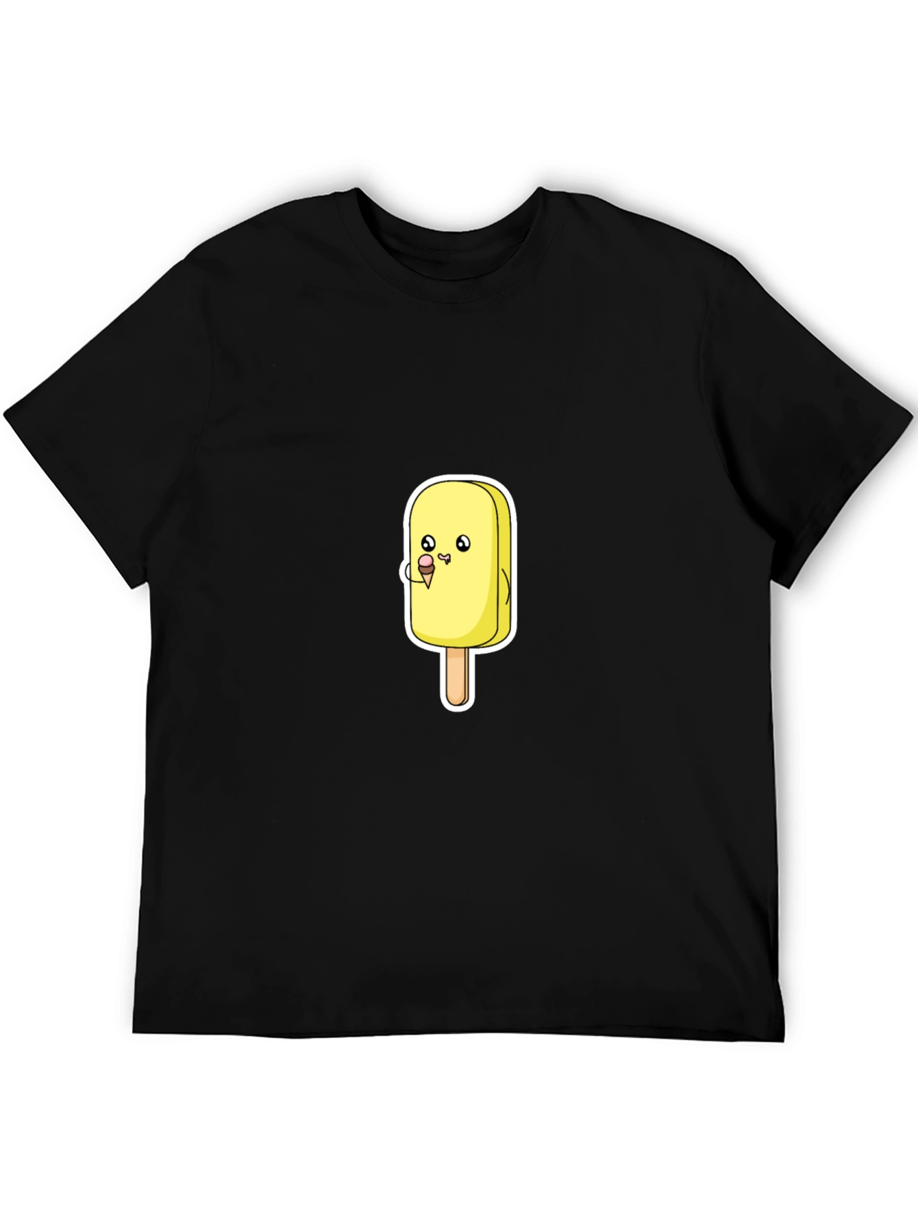 Cartoon Ice Cream T-Shirt - Black