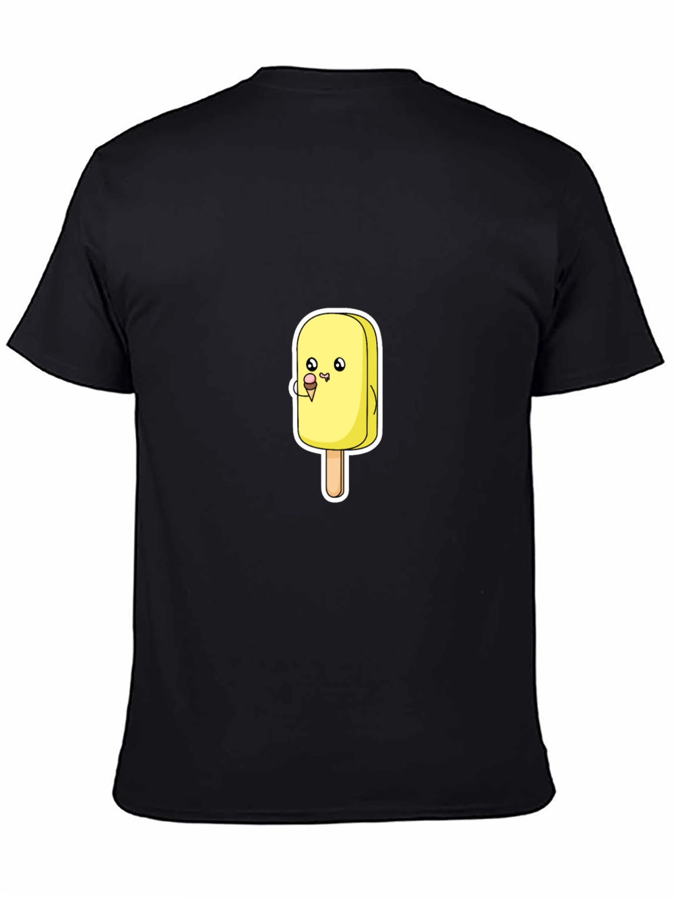 Cartoon Ice Cream T-Shirt - Black