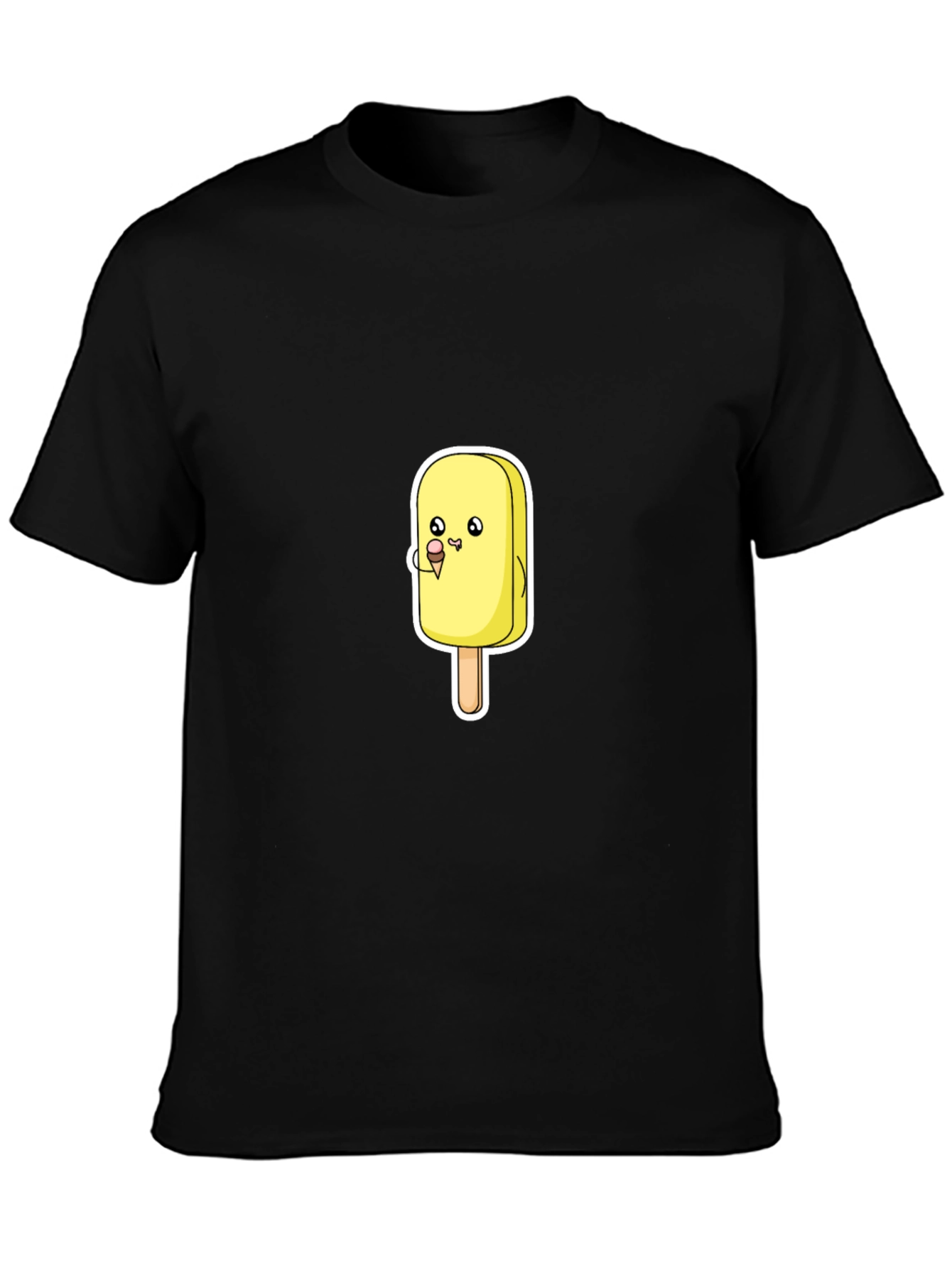 Cartoon Ice Cream T-Shirt - Black