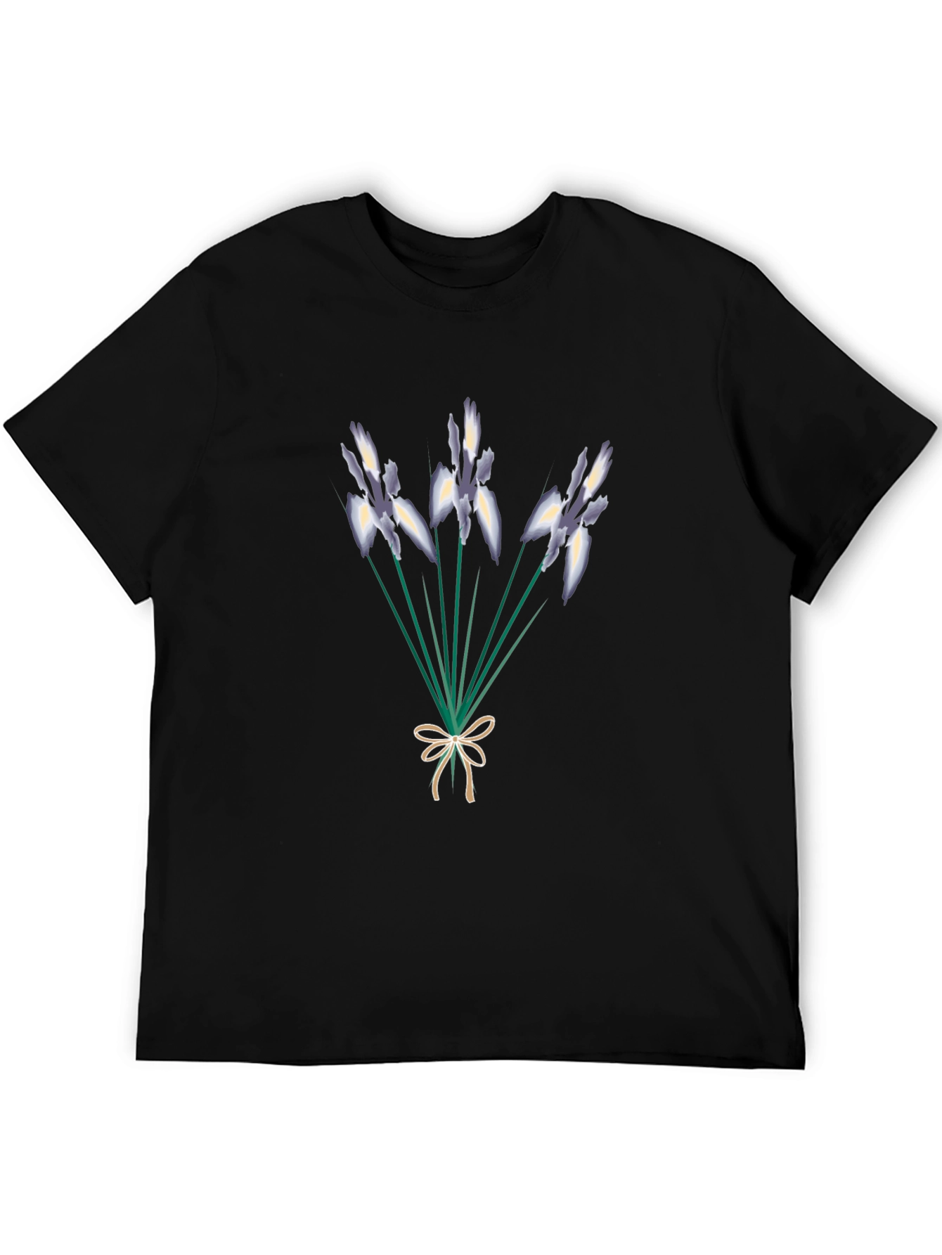 Floral Bouquet Graphic Tee - Stylish Black T-Shirt