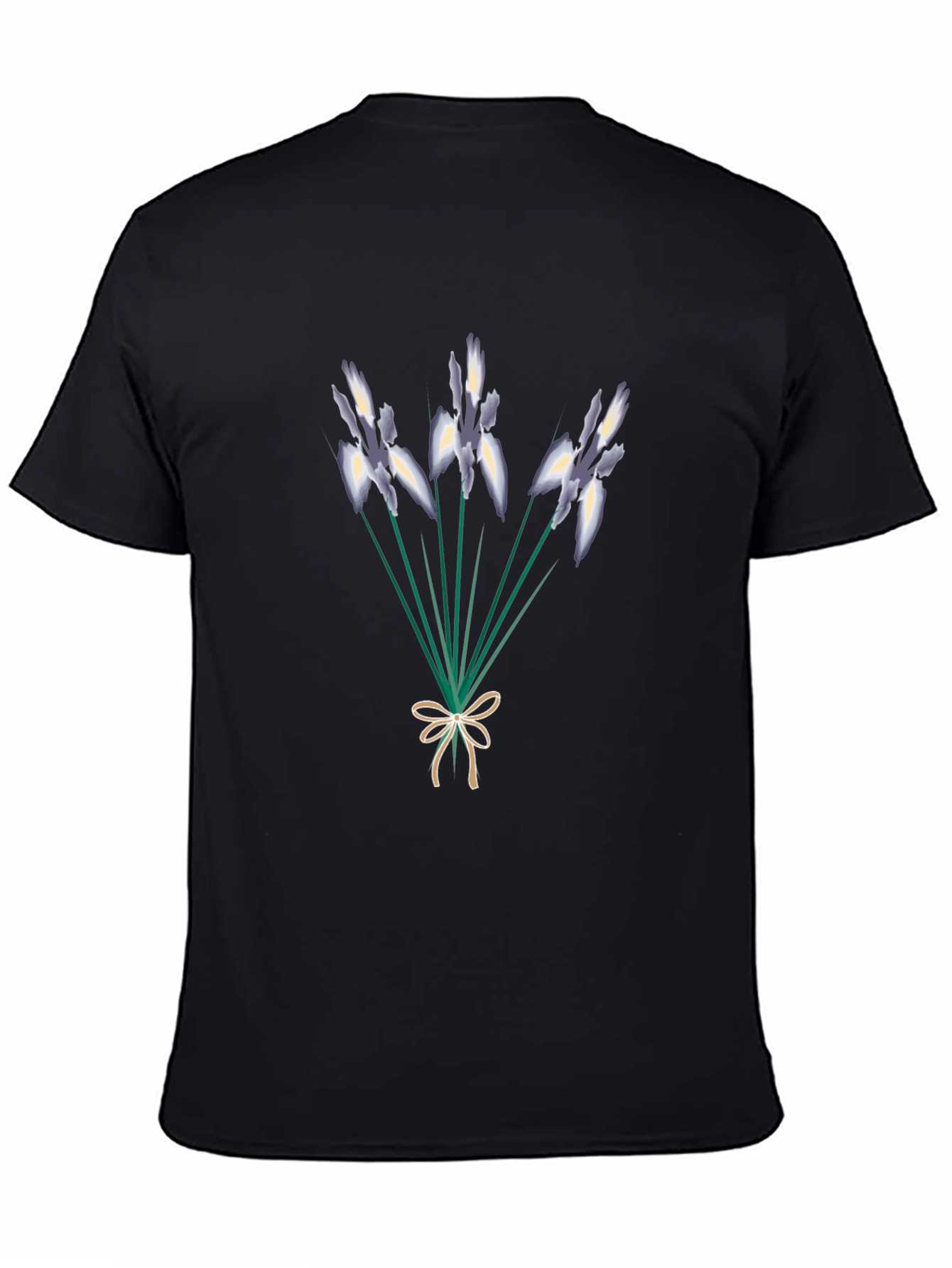 Floral Bouquet Graphic Tee - Stylish Black T-Shirt